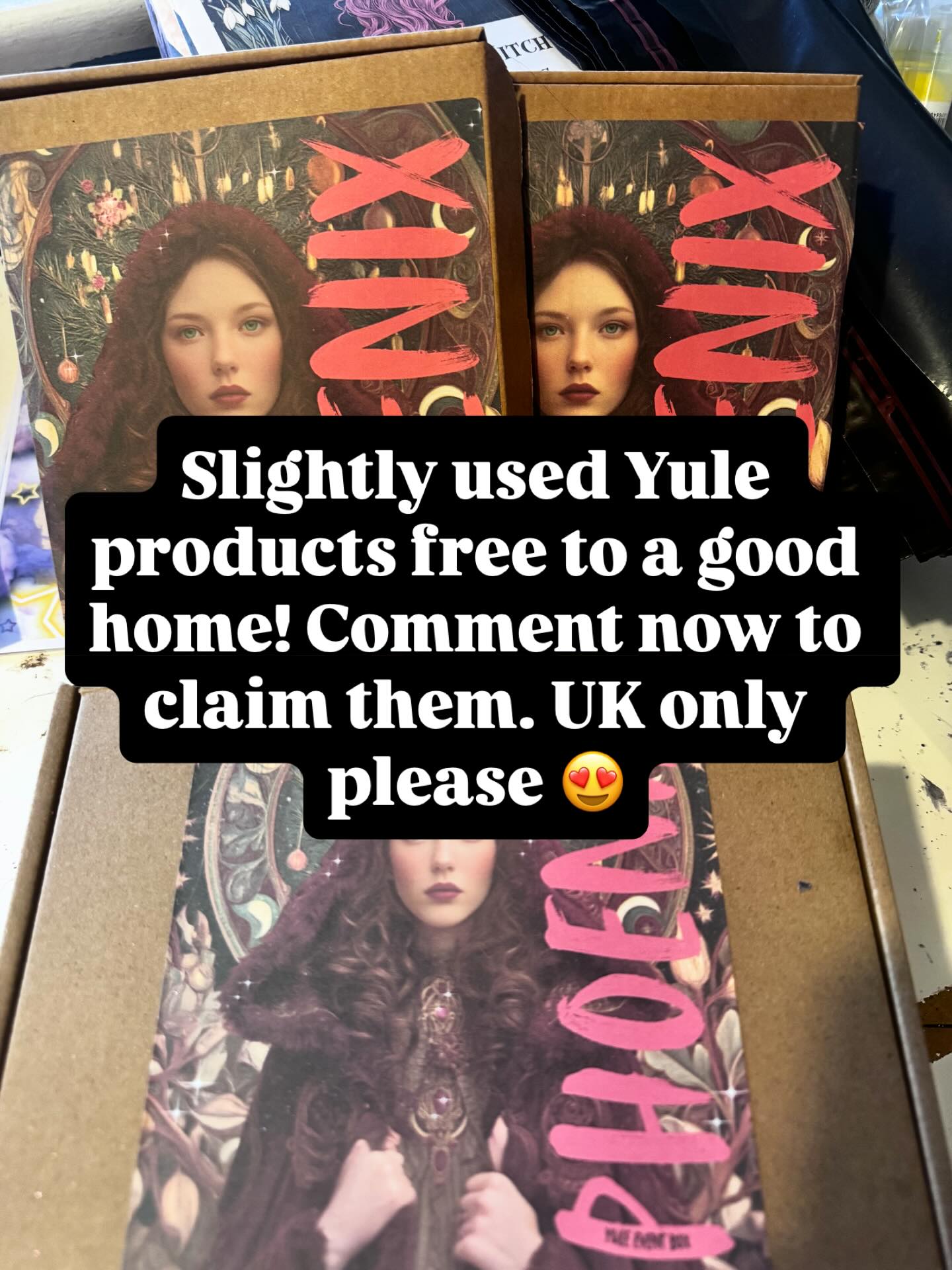 Our lovely photographer has returned our Yule products from their photo session and due to some candles being lit, we are giving them away! Comment now to claim for free:
X1 Pair dressed Yule Altar Candles
X1 Yule Event Box
X1 Yule Altar Candles Set
Or claim all three if you want them ✨
#seconds #giveaway #wastenotwantnot #phoenixcandlecompany