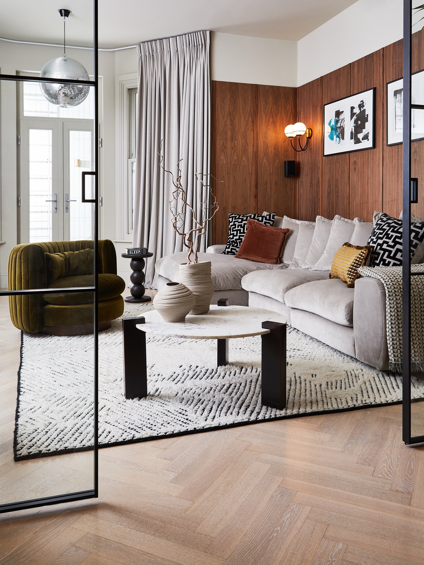 Happy New Year! ✨
Back in the studio – and kicking off 2026 by sharing one of our favourite transformations from last year: the epic basement of our SW11 project. (Scroll for the before, and work in progress!)
This was a huge, open-plan space doing everything – playroom, TV room, gym, office, utility – but struggling to feel calm, cosy or cohesive.
We zoned. We sectioned. We added walls, doors, screens and plenty of smart, built-in storage.
Beautiful walnut panelling brought warmth and mid-century vibes, while soft textures and layered neutrals made it feel cocooning (even with those tricky high ceilings and limited light).
What once felt chaotic and cold is now a sophisticated family snug – a space with purpose and comfort.
We’ve got some gorgeous projects underway for 2026. If you’re looking to rethink your space, we’d love to help.
Drop us a message or head to the link in bio to get started.
Design & styling @andthentheywentwild
Photography @still_loljohnsonphotography
basement renovation, open-plan basement, home transformation, interior design, zoned living, mid-century feel, bespoke storage, high ceilings, limited natural light, family-friendly snug, home renovation