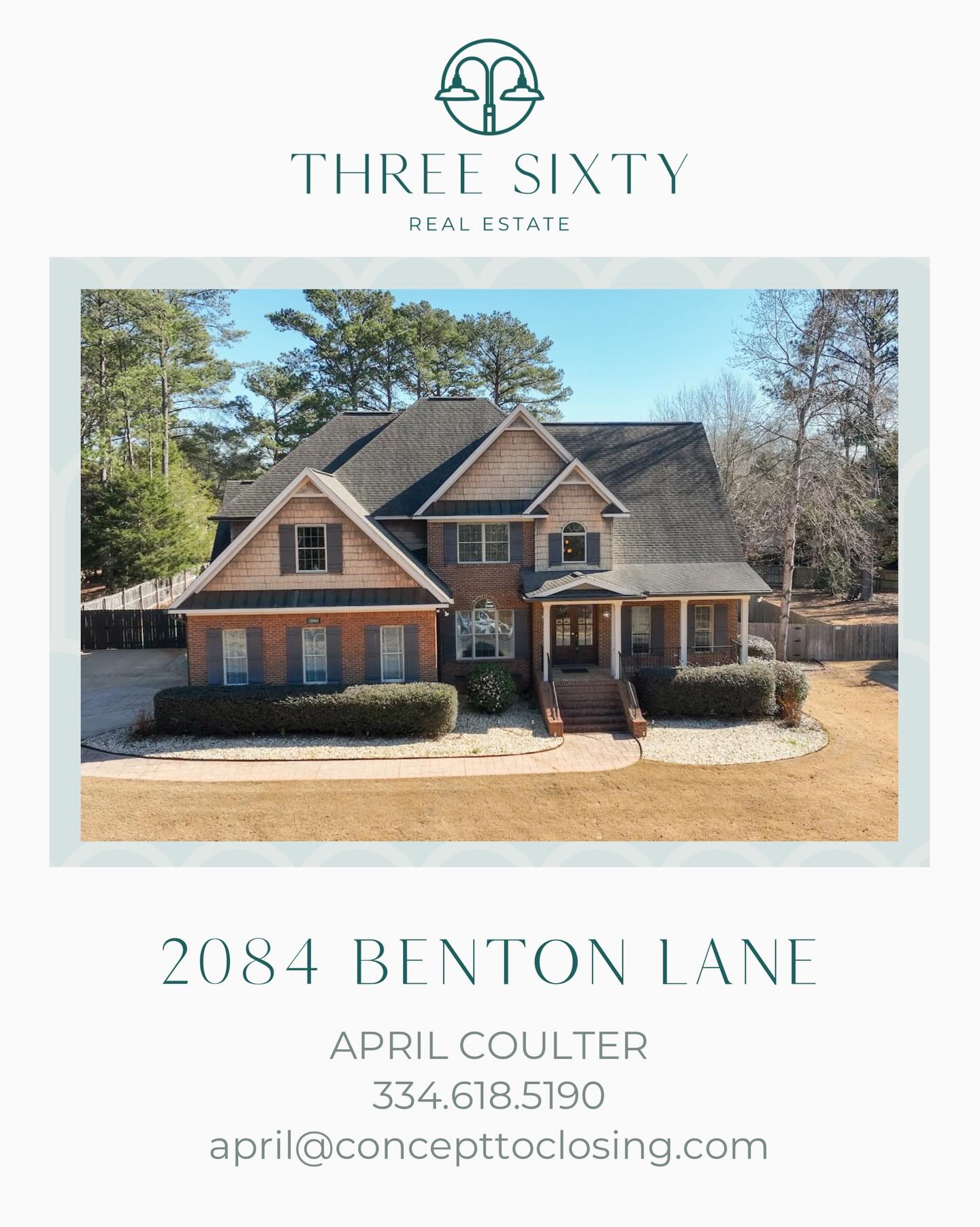 Welcome to 2084 Brenton Lane! Nestled in the heart of prestigious Asheton Park, this beautifully maintained custom home offers an exceptional blend of space, comfort, and timeless design. Situated on a generously sized, landscaped lot, the home features over 4,200 square feet of thoughtfully designed living space with 5 bedrooms, 4 full baths, 2 half baths and a Bonus Room. Seller is offering $10,000 in concessions with an acceptable offer, providing the opportunity to personalize and make this home your own.
#newlistingalert #threesixtyrealestateeal #ashetonparkauburn #auburnopelikahomes #leecountyrealestate