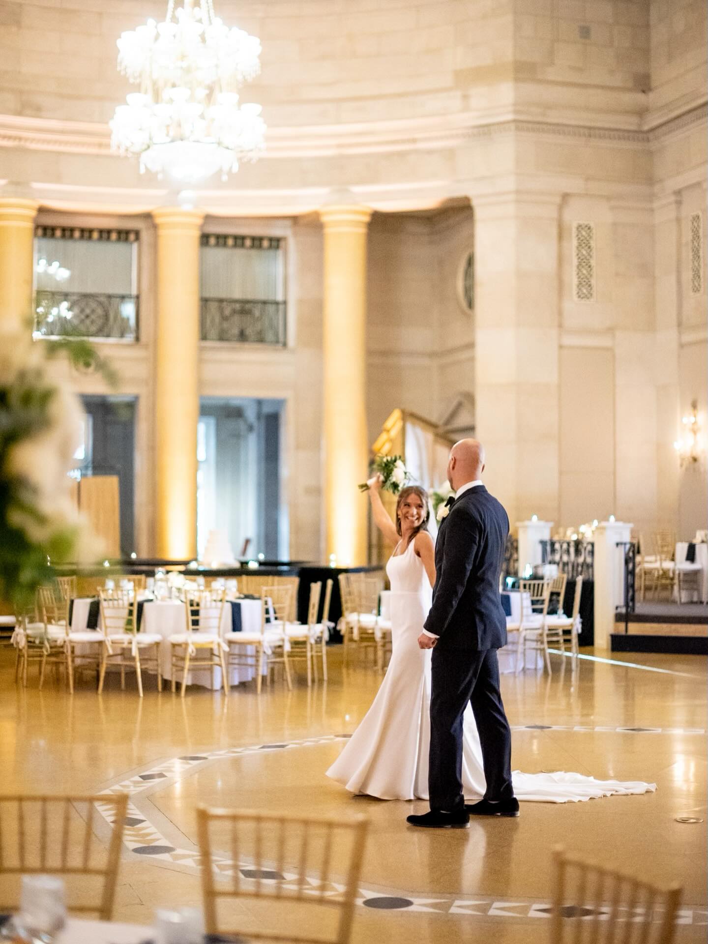 When you see your reception space for the first time (& other special moments from C & J’s big day)