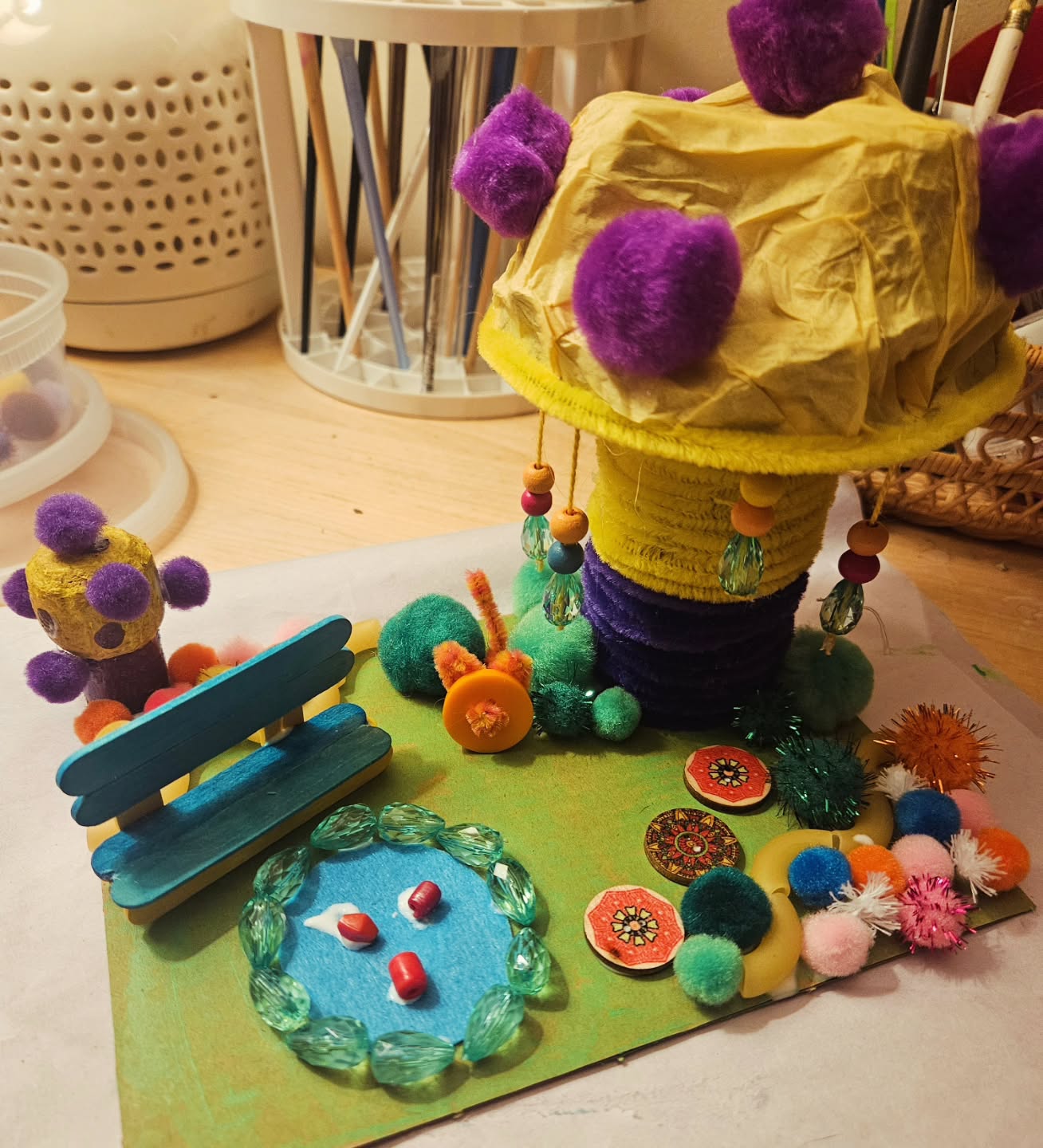 Low pressure craft time- my favorite way to relax and give my mind a break.
Remember when we were kids and our imagination would lead us to create the most detailed plots and creations?