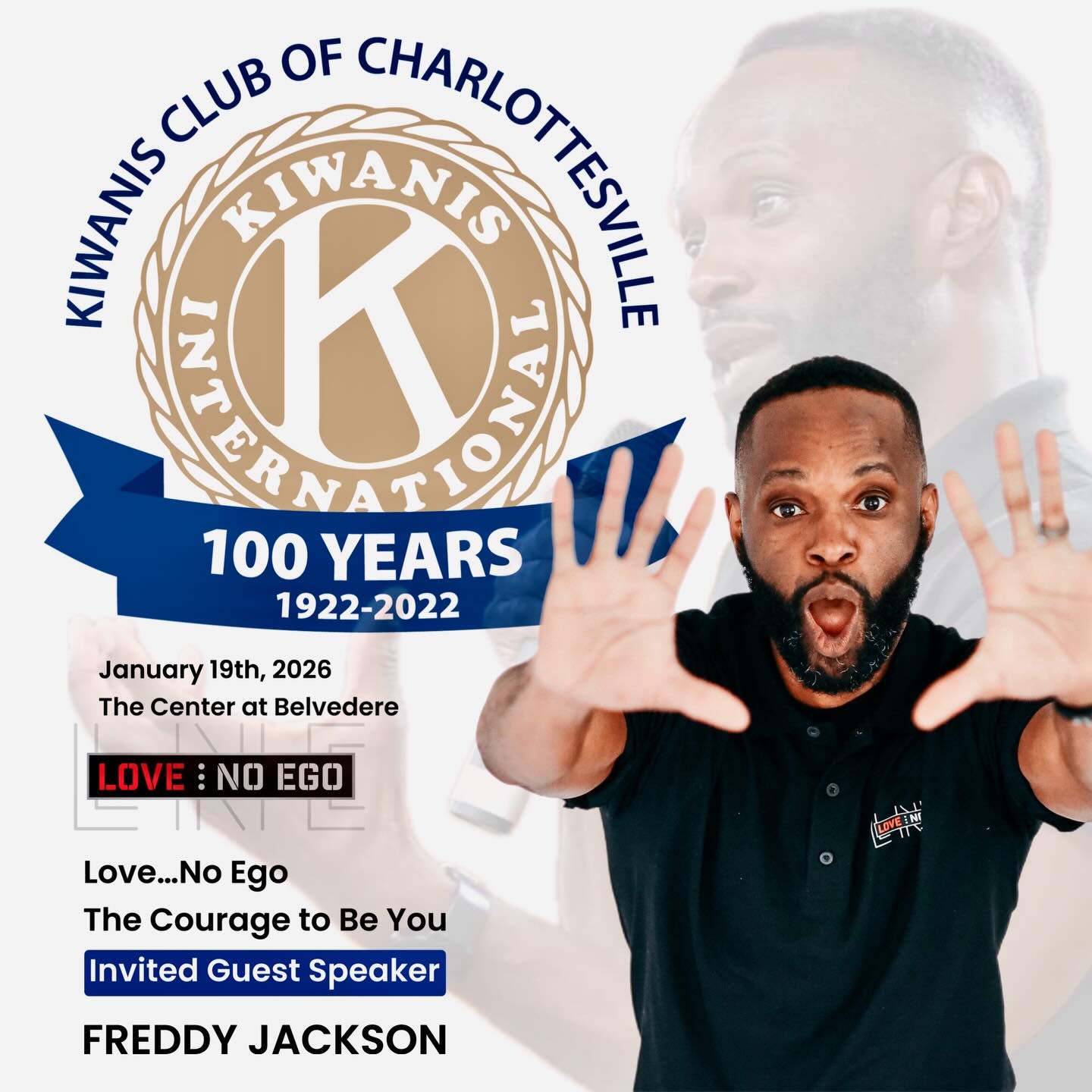 I’m gratefully in purpose and excited to kick of 2026 connecting with the Kiwanis Club of Charlottesville, VA @kiwanis !
Kiwanis is a global organization of volunteers, both men and women, dedicated to improving the world, one child and one community at a time. With over 100 years of service, I am eagered to learn a few new things! Thanks to President Jim Hart for seeing the alignment and relevance in what we do for our youth community, and beyond! Love and Appreciate You. LOVE does what IT does! Let’s roll!
https://www.mrlovenoego.org/speakingevents
#mrlovenoego
#kiwanis #love
#youth