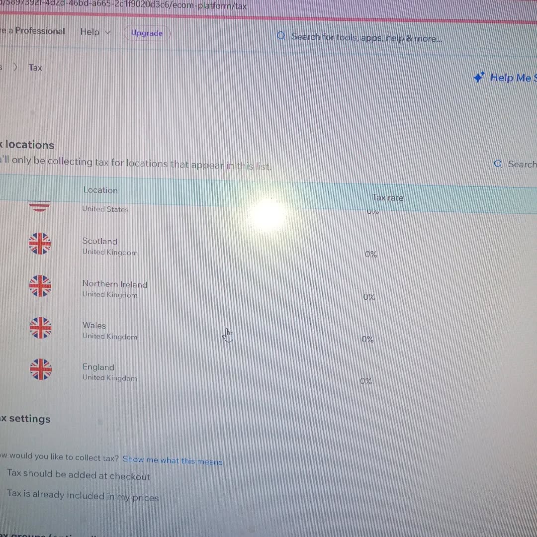 Setting up Tax on my website I Send to UK Canada Nigeria and USA I'm new at my business .