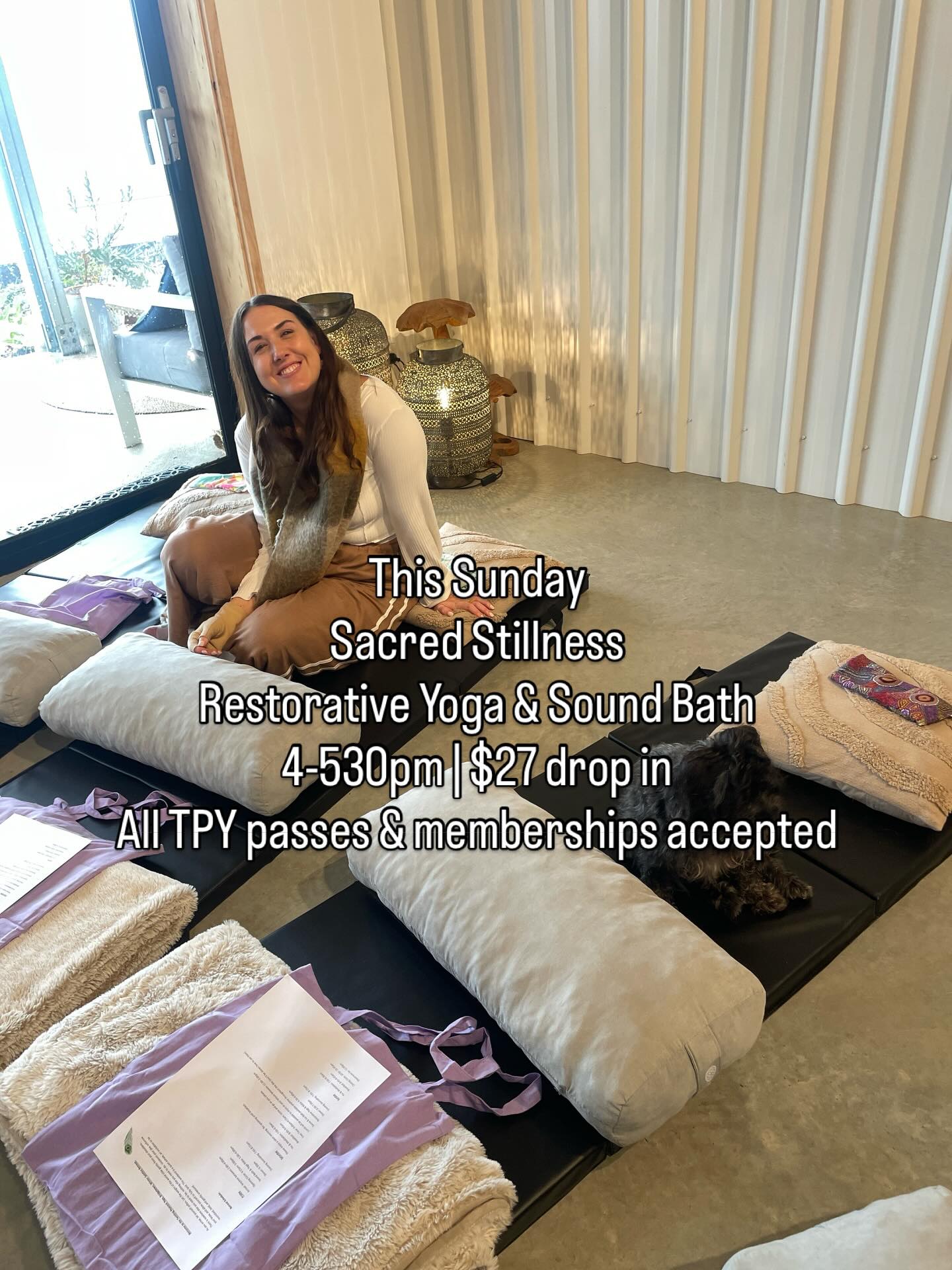 ✨Soulful Sunday | 4:00–5:30pm | with Sara✨
On Sunday afternoon we have Sacred Stillness with Sara, one of our most loved and consistently popular offerings at TPY.
This class weaves restorative yoga with a sound bath using a range of sound healing instruments, inviting you into a state of deep rest and gentle recalibration. Sara has such a naturally calm, kind presence, and the way she weaves philosophy into her classes feels grounded, spacious, and quietly profound.
Last year Sara travelled to Bali to complete her sound healing teacher training, and she’s now a qualified sound healer. The way she works with sound is both intuitive and deeply informed. You can feel that she truly knows what she’s doing. The result is an experience that feels safe, intentional, and beautifully immersive.
#perthyoga #perthyogacommunity #perthyogastudio #perthyinyoga #perthyogaevents