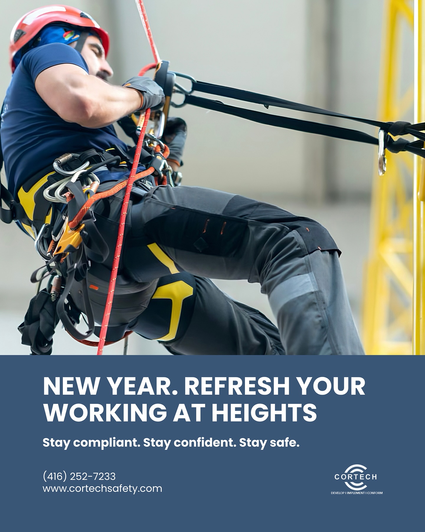 New year, let’s refresh your Working at Heights training. ✅
A strong start in 2026 means making sure your team is confident, professional, and protected when working at height. Whether you’re new to working at heights or looking to refresh your working at heights knowledge, staying current with best practices can make a real difference on every jobsite.
Cortech is here to help with practical, job-ready instruction, built around real scenarios, safe habits, and the skills workers actually use in the field. Let’s keep compliance simple and safety consistent, all year long.
📍 Location: 3397 American Drive, Unit #1, Mississauga, ON, Canada, L4V 1T8
👥 Group bookings available
🔗 Register here: https://www.cortechsafety.com/book-online
#WorkingAtHeights #FallProtection #SafetyTraining #ConstructionSafety #JobsiteSafety #WorkplaceSafety #StaySafe #OntarioConstruction #TorontoConstruction #COR #Hello2026 #cortechsafety
