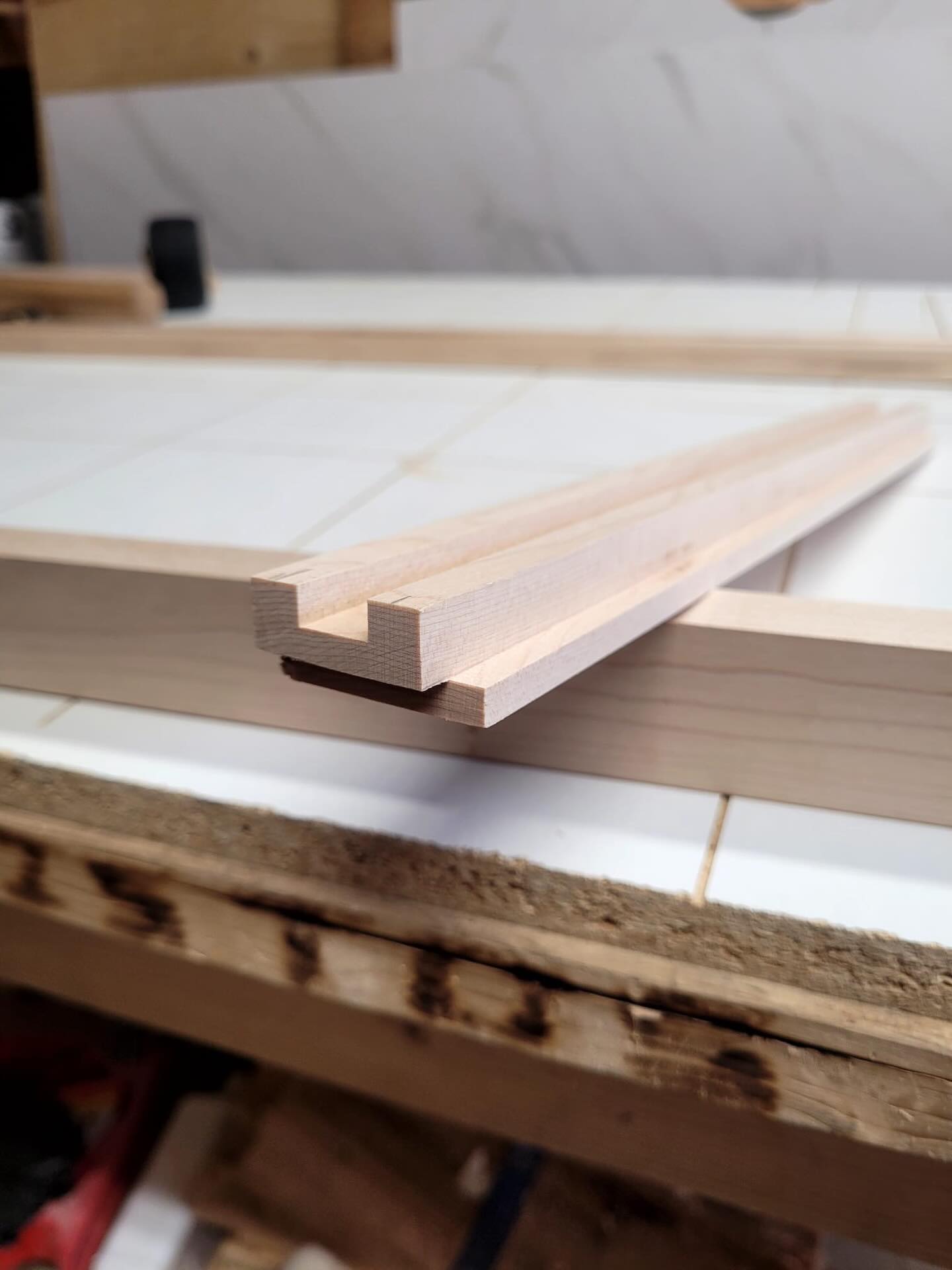 A sneak peek into the construction process of our own design. Everything fits together nice and snug