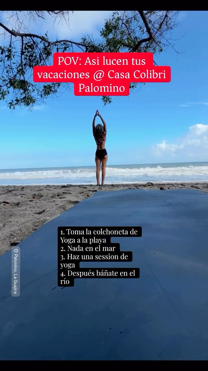 🌊🧘♀️Promovemos viajes equilibrados
🌴🍸Las vacaciones en Casa Colibri Palomino son movimiento, naturaleza y relajación profunda.
🌊🧘♀️We promote balanced travel
🌴🍸Vacations at Casa Colibri Palomino are about movement, nature, and deep relaxation
#balancedtravel #yogagratis #palominoguajira #ViajeConsciente #natureheals