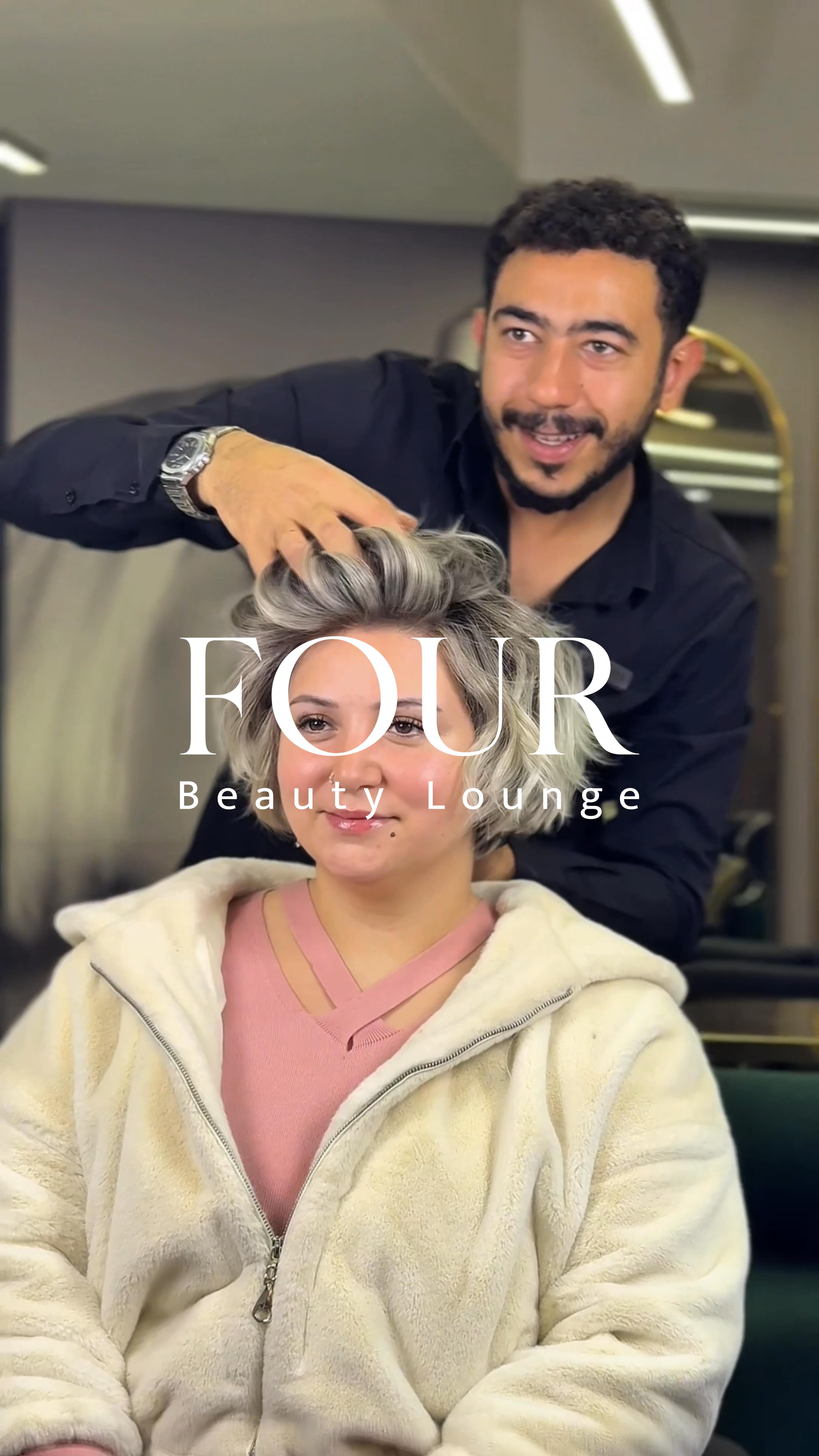 A fresh cut, a bold color, a whole new vibe 🌟 Hair color by Yousef @fourbeautylounge #strokesofperfection