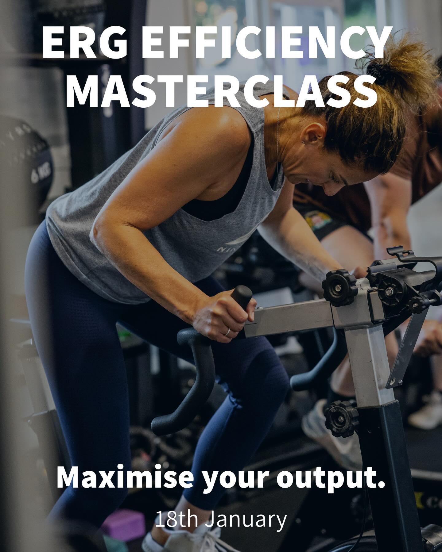 ERG EFFICIENCY WORKSHOP.
This workshop is designed to help everyone from seasoned pros to the everyday athlete get more from the RowErg and SkiErg by understanding how efficient movement, not just effort, drives performance.
We’ll break both ergs down into simple, repeatable components, so you understand why you move the way you do, not just how hard to pull.
What you’ll learn:
• The drive sequence: legs → hips → arms
• How posture and positioning affect force transfer
• How stroke rate and damper settings influence output
• Improving rhythm, recovery, and breathing under steady and moderate efforts
• Common faults - and how to self-correct
You’ll move through guided drills, short controlled efforts, and coached feedback, allowing you to apply technique changes immediately on both the RowErg and SkiErg.
This session is suitable for all experience levels and is especially valuable if you want to:
• Become more efficient over longer erg pieces
• Reduce unnecessary fatigue
• Carry better mechanics into training and competition
The goal: smarter strokes, better output, and real confidence on the ergs.
⸻
Event details
📍 Jim Club
🗓 18/01/2026
⏰ 10:00 – 12:00
💷 £25.00
👉 Book your place DM us or book via Wodboard