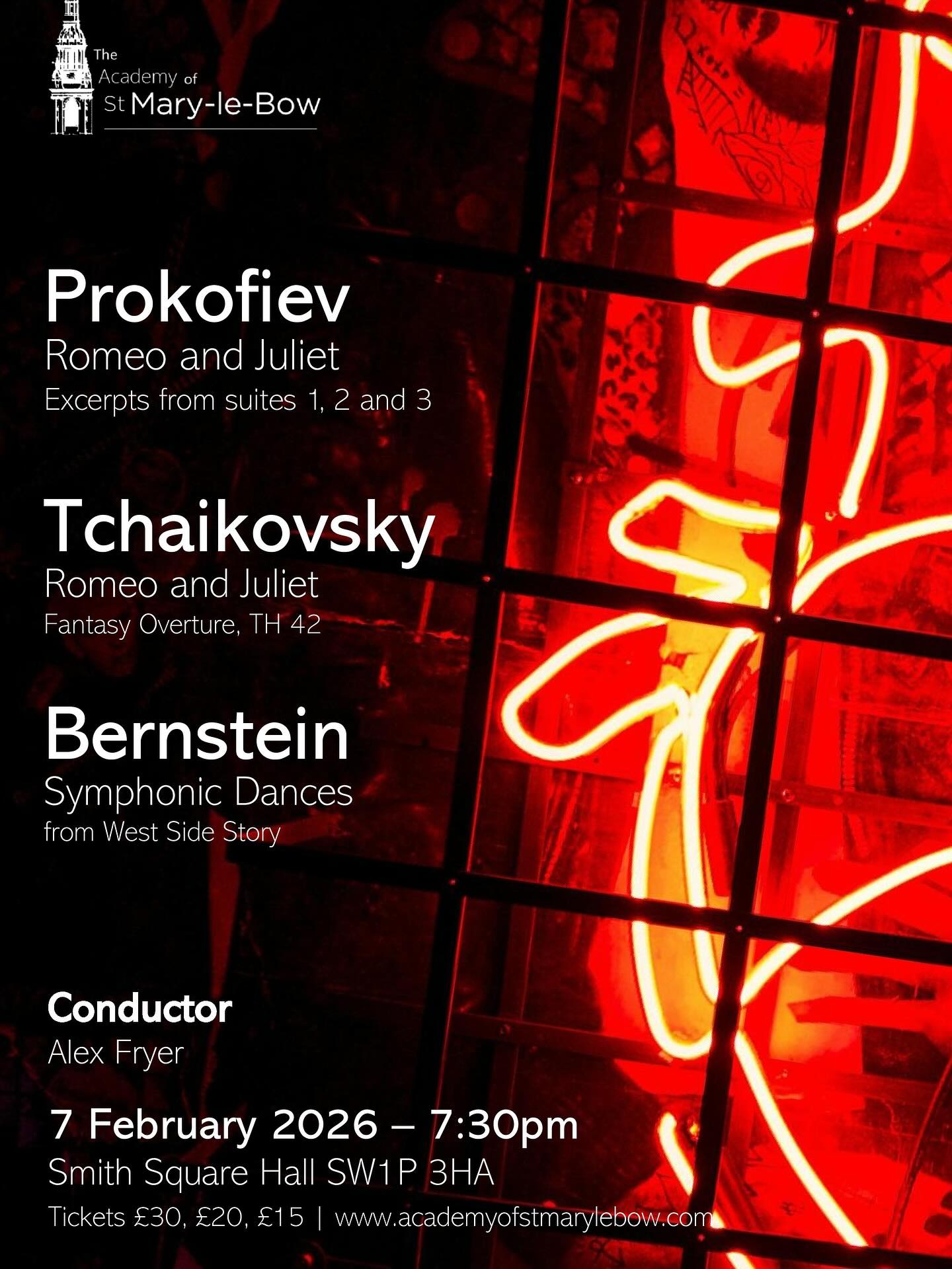 On Saturday 7 February, we’re back at Smith Square Hall (formerly St John’s Smith Square) for an evening of music inspired by one of the greatest love stories ever told: Romeo and Juliet ❤️ Tickets are available via the SSH website (link in bio) 👀