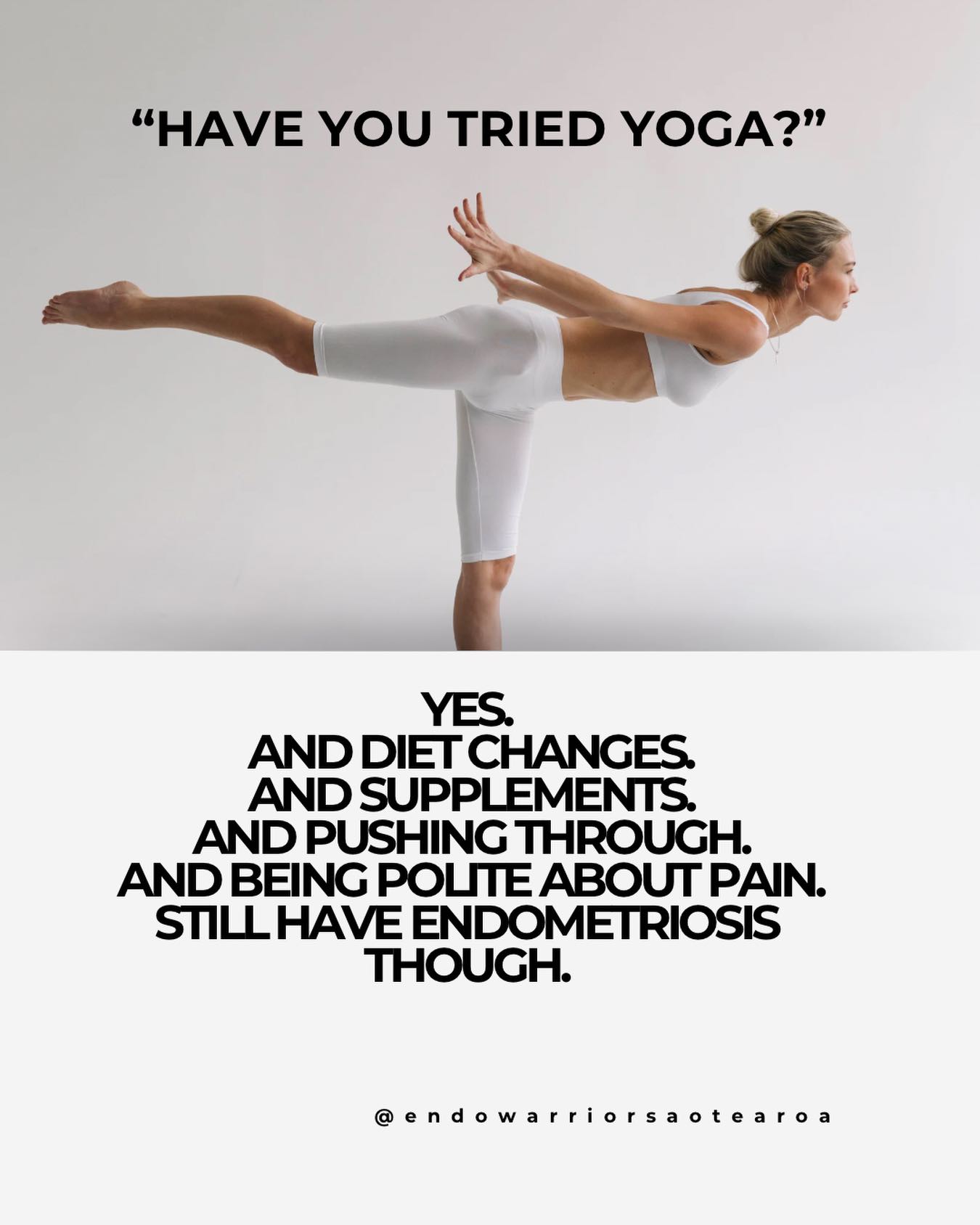 And for some people, those things do help â theyâre real tools that can support pain management.
But letâs be clear:
They donât work for everyone.
And they donât replace proper diagnosis, treatment, or care.
Endometriosis isnât a mindset problem.
And managing symptoms shouldnât depend on how well you can self-optimise.
What actually helps?
𩺠Being believed
đ Up-to-date, evidence-based guidelines
âď¸ A health system thatâs accountable
Thatâs why weâre demanding a full review and rewrite of Aotearoaâs national endometriosis guidelines.
Because symptom management tools are not a substitute for care â
and people with endometriosis deserve both.
âď¸ Sign the petition.
đ˘ Share it.
đĽ Help us push for change.
#EndoWarriors
#PainIsNotNormal
#BelievePatients
#DoBetterNZ
#endo