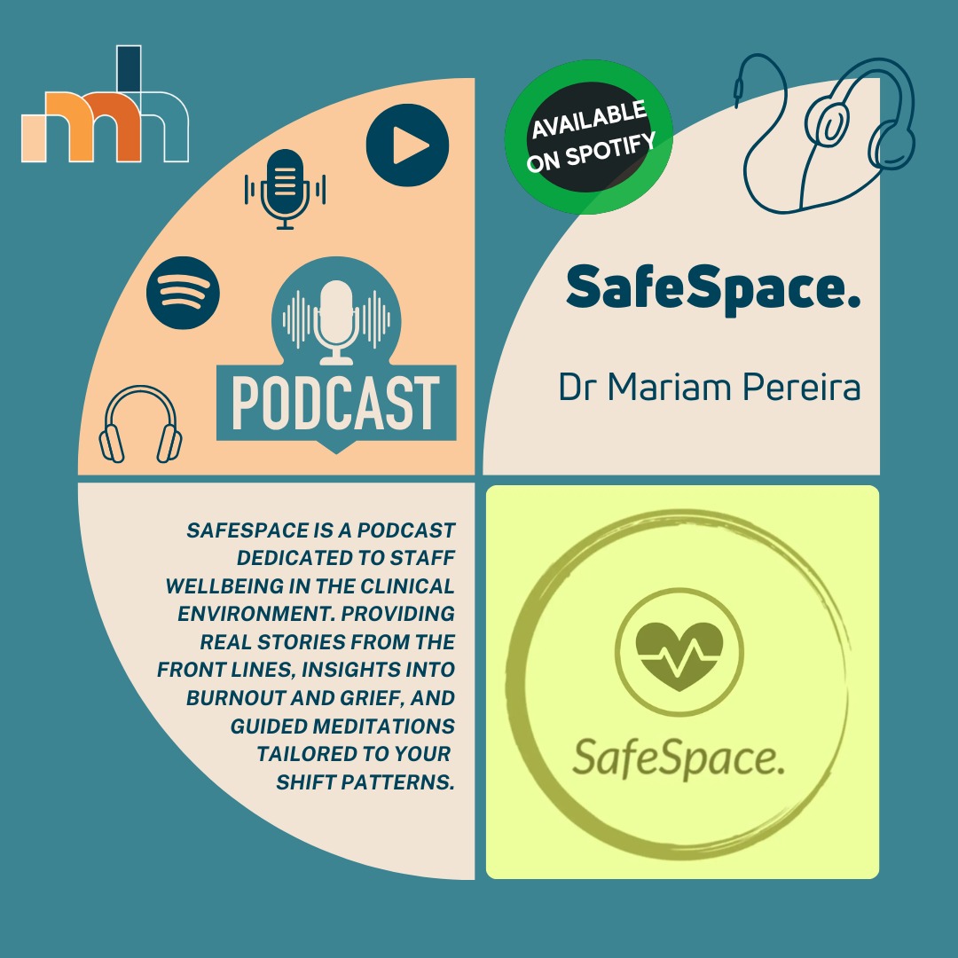 If you need a moment of respite during a gruelling shift, check out SafeSpace on Spotify 🎧
Dr Mariam Pereira has launched SafeSpace, a podcast designed to ground, support, and provide a healing space for healthcare professionals.
What to expect:
✨ Honest conversations about mental health in the workplace.
✨ Expert advice on coping with the unique pressures of healthcare.
✨ Guided meditations designed for your working day.
Check out SafeSpace on Spotify today! Link below - https://open.spotify.com/show/2xvMjFIxZ0m2Sg2CGJZGiE?si=599938c9d0f84fc6
#mindhealth #safespace #podcast #mentalhealth #medicalschool #medstudents #spotify #wellbeing #mentalwellbeing #stories