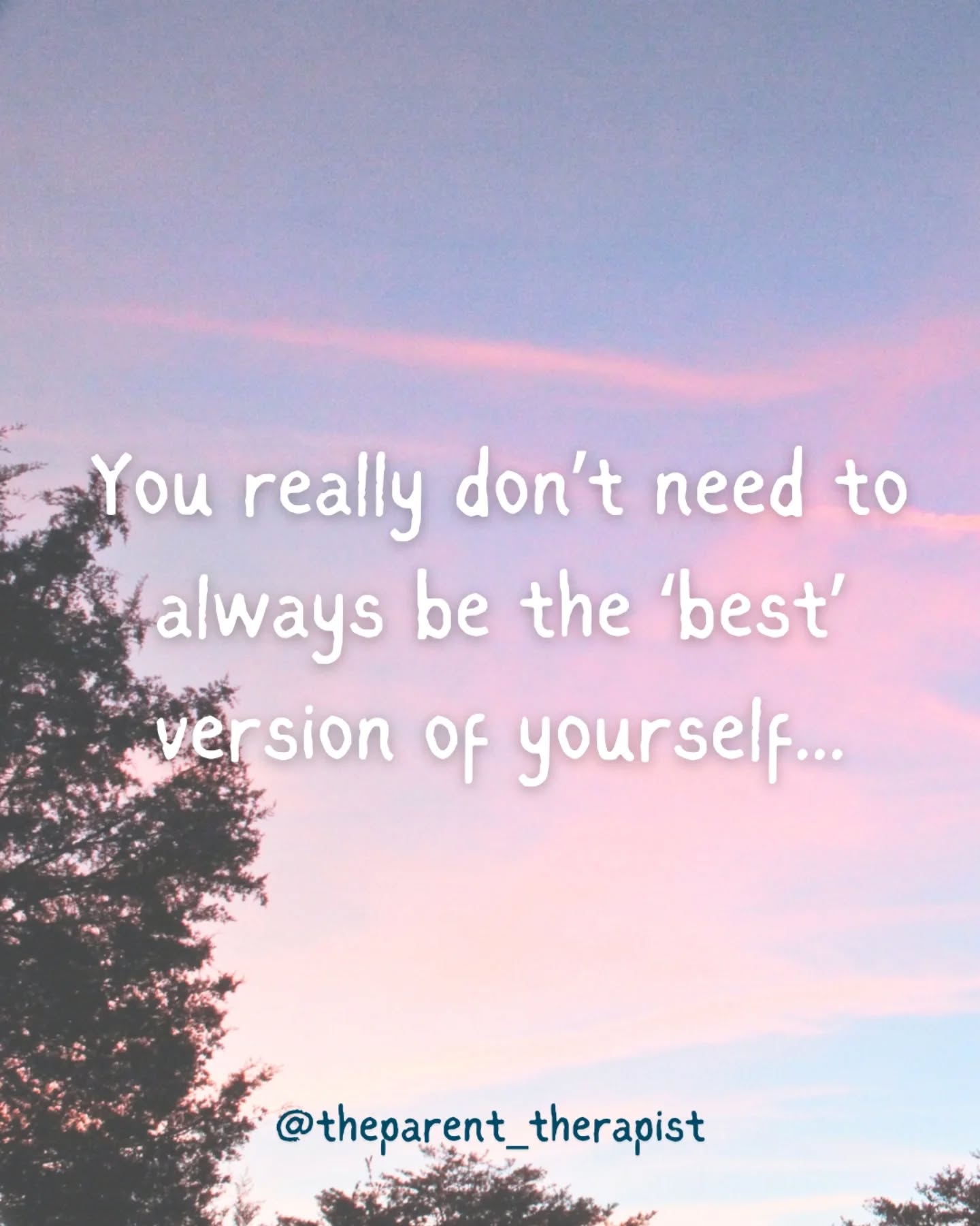 "Be the best version of yourself".
It's a nice sentiment.
But it's just another load of pressure - needing to be the best versions we can be.
We actually don't need to be the 'best'.
Sometimes, we need to be the most authentic or sometimes, we just need to be.
#bestversionofyourself #authenticity #truetome #presence #parentingthroughthepressure