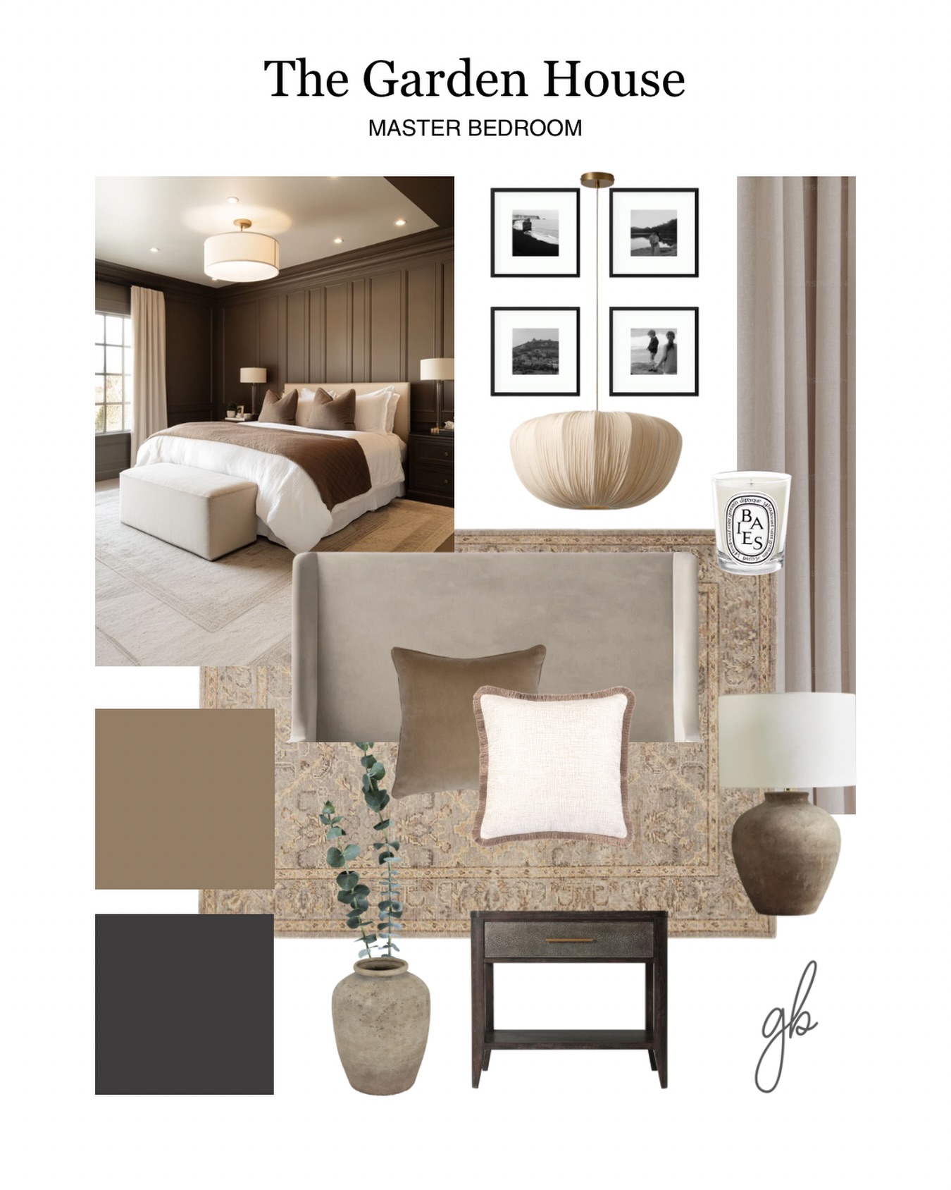 This master bedroom mood board leans into rich, modern brown tones, layered with sleek panelling and the warm depth of Percolate by Coat Paints. Grounded and cosy yet undeniably luxurious - it’s all about tonal warmth, refined textures, and clean lines that elevate the space.
A bedroom designed to feel current, calm, and effortlessly luxurious, with a soft, high-end finish 🤎
Project | The Garden House
Design @gemmabudworthinteriors
#browninteriors #modernbedroom #luxurybedroom #bedroominspo #interiormoodboard
warmneutrals | panelling | coatpaints | percolate | moderninteriors | neutralhome | designinspo | currentinteriors | luxuryinteriors | luxury home | hampshire