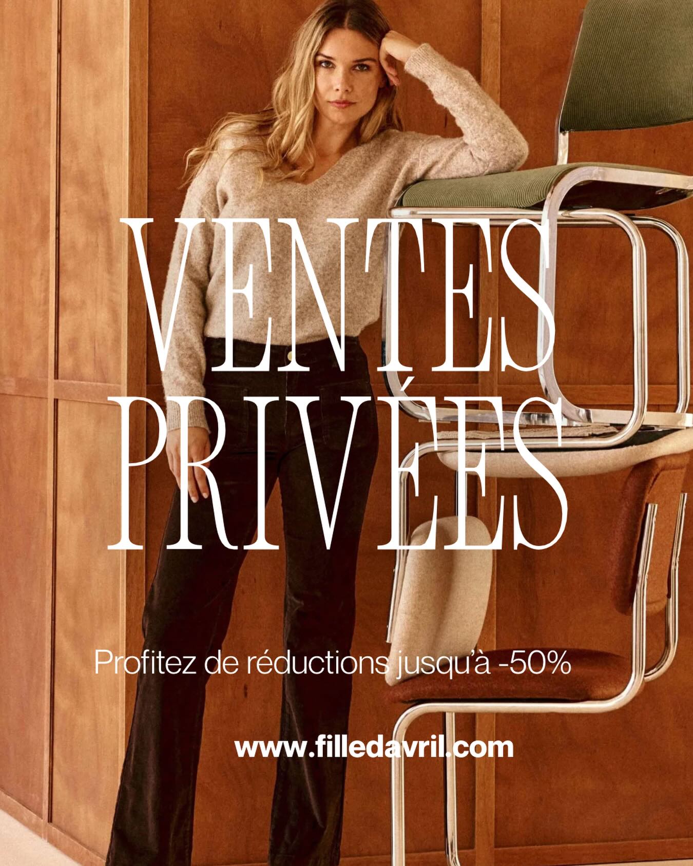 Happy days: laissez-vous séduire par nos prix doux. Des réductions sur la collection mode & accessoires allant jusqu’à -50%. #ventesprivées #offredujour #filledavril #filledavrilboutique #mode