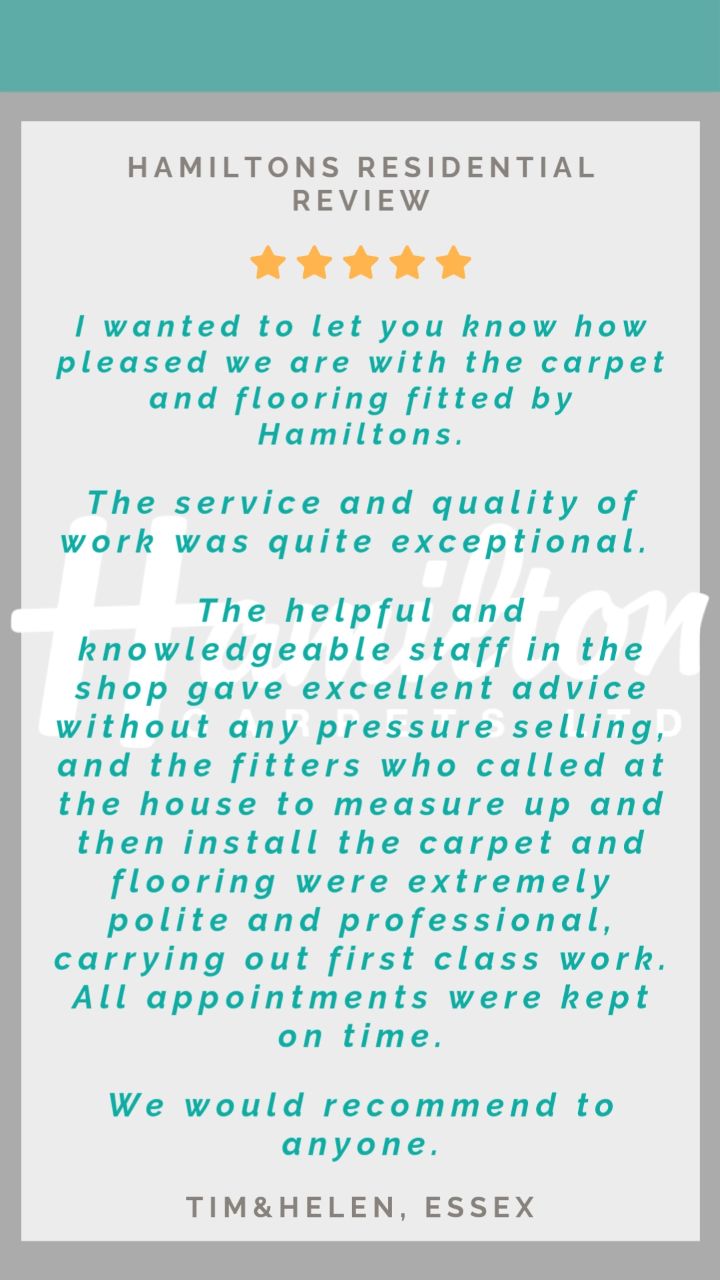 5* Review Thursdays
⭐️⭐️⭐️⭐️⭐️
Another 5-star review — and we couldn’t be more grateful.
For nearly 50 years, our business has been built on quality workmanship, honest advice, and a team that truly cares.
Hearing this from our customers means everything to us.
Thank you for trusting Hamilton Carpets with your space.
info@hamiltoncarpets.co.uk
📩 Get in touch to book your consultation.