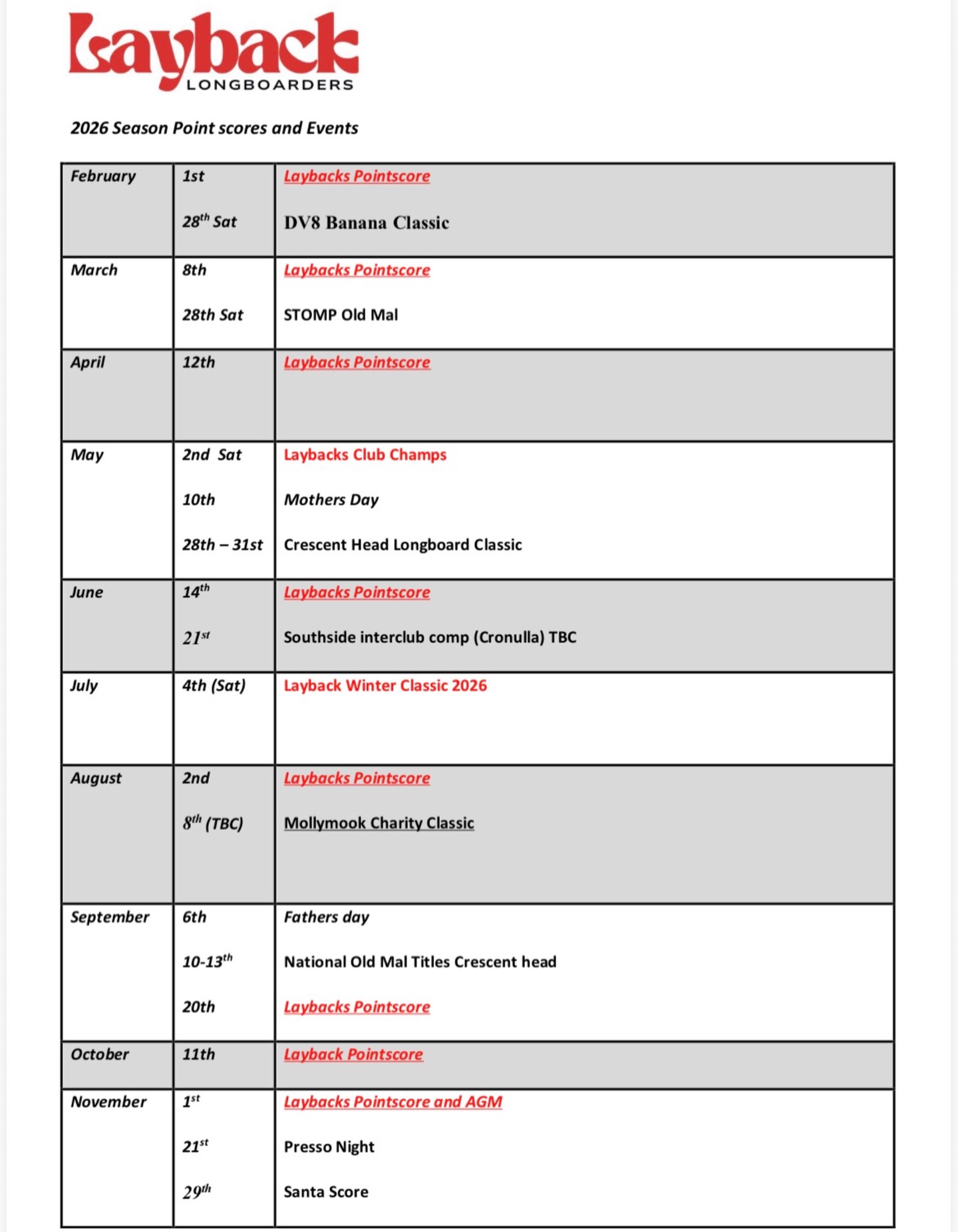 2026 Season Locked In đ¤ Throw it in the calendar đď¸