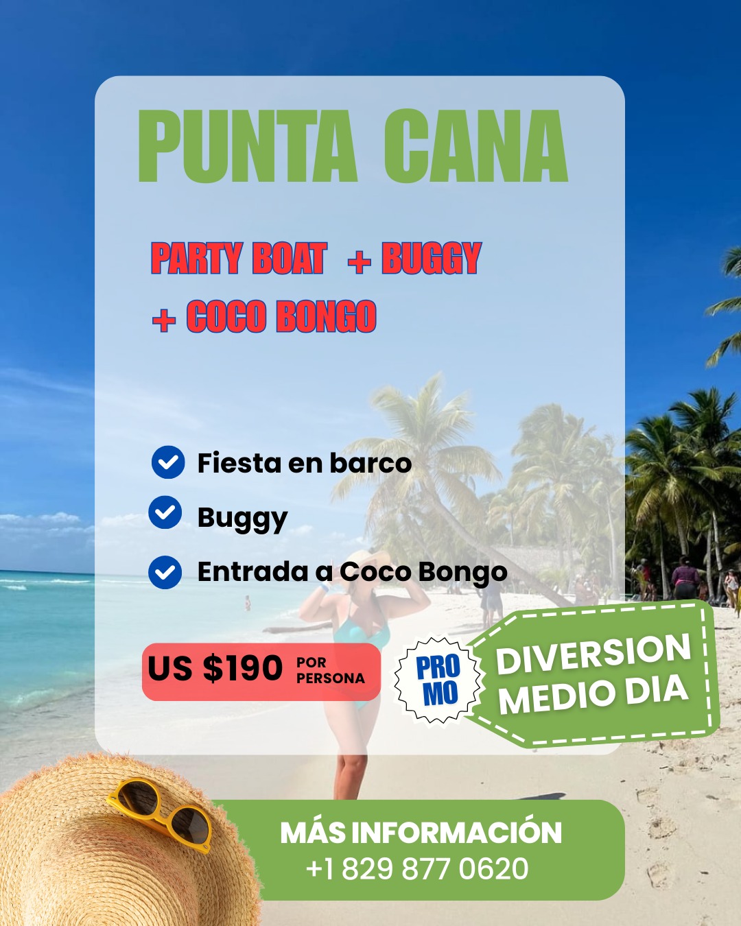 Paquetes Combinados – Punta Cana & RD
1️⃣ Party Boat + Buggy + Coco Bongo
💰 USD 190 por persona
Incluye:
1. Excursión Party Boat
2. Buggy por zonas rurales
3. Entrada a Coco Bongo
Impuestos y tasas incluidos
😍*Ideal para quienes buscan aventura, fiesta y entretenimiento nocturno.
#AventuraNoCaribe
#ExperienciaInesquecivel
#TurismoDeAventura #johanatravel
#puntacana
#brasilpasseiospuntacana