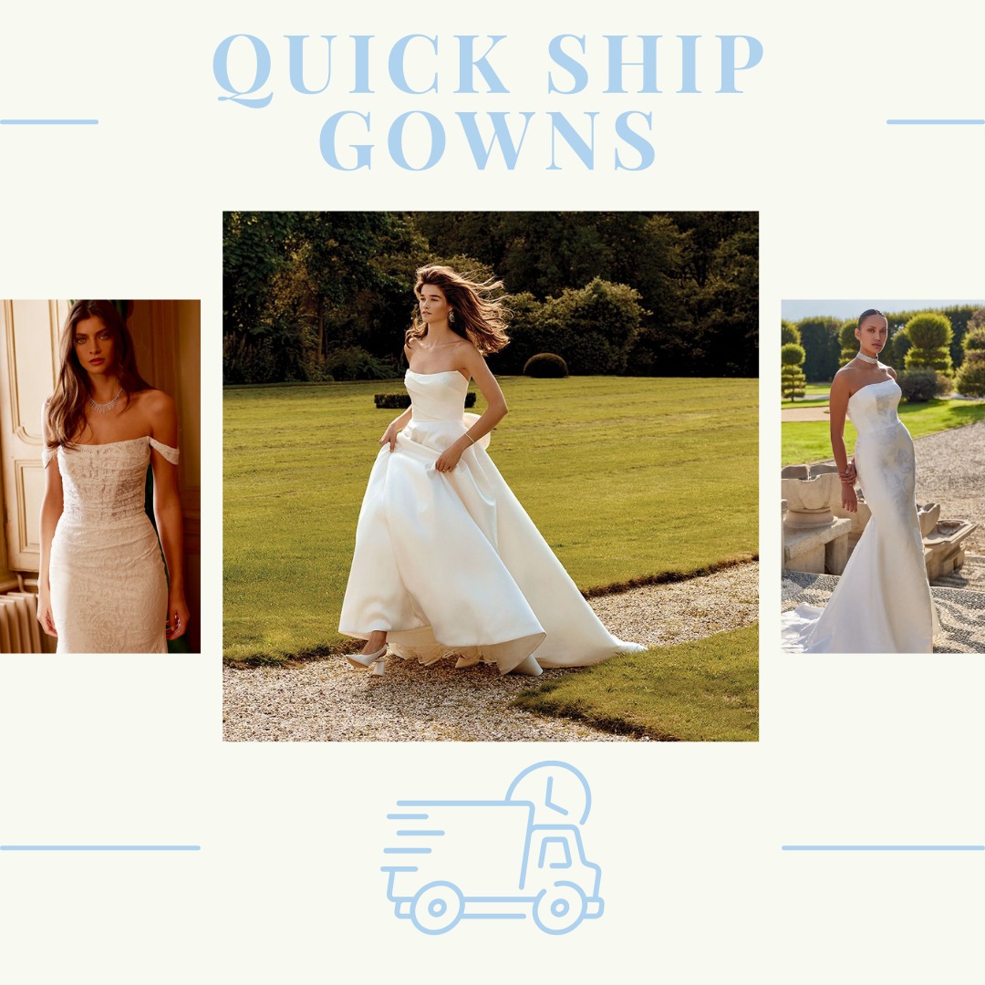 🧭 WHY WAIT? 🧭
Is your wedding date just around the corner? 🏃♀️💨
Ask us about our QUICK SHIP gowns that can make it down the aisle in no time!
https://www.bluesparrowbridal.com