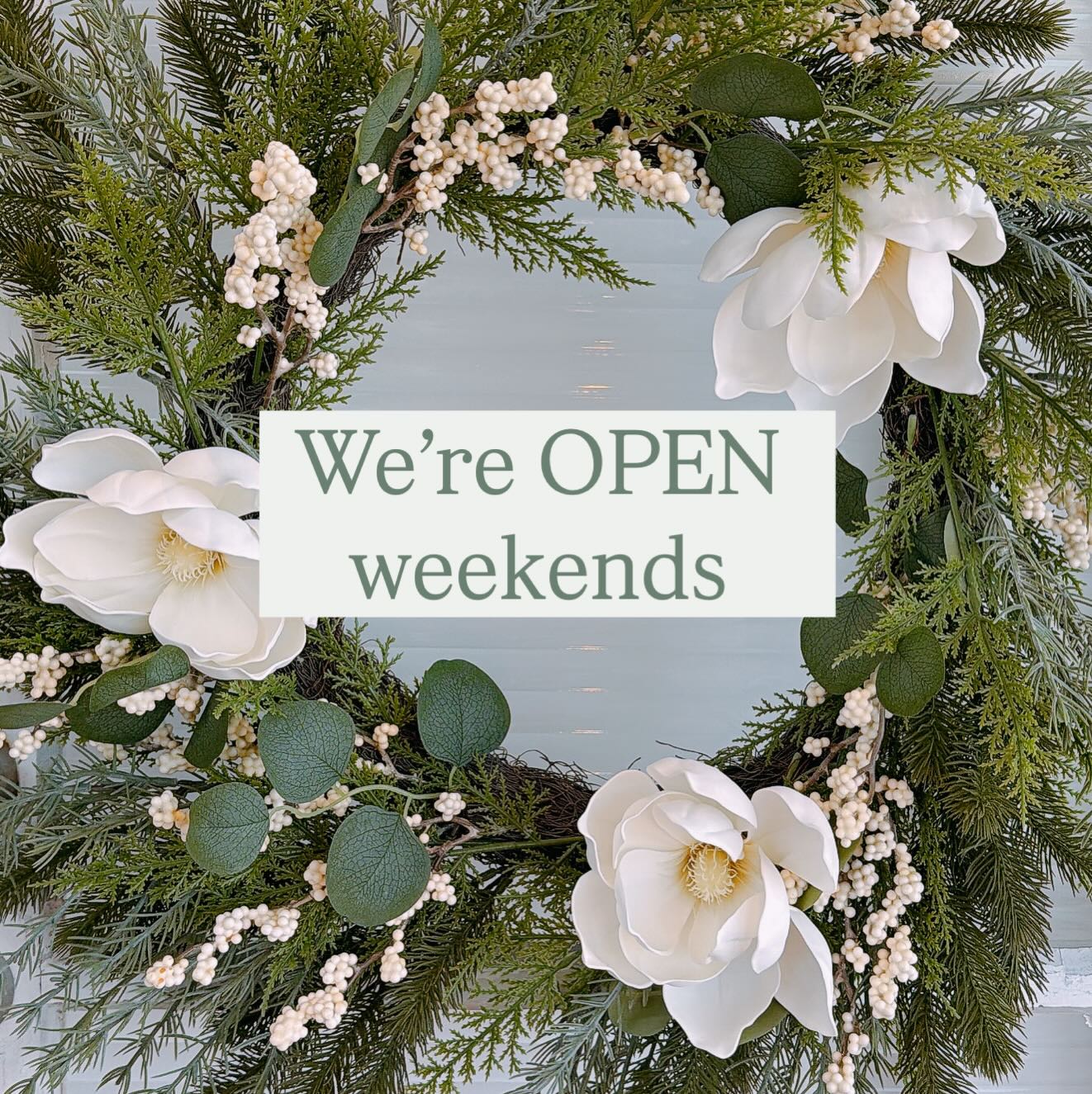 We’re open Saturdays and Sundays 10am to 3pm. 🌸