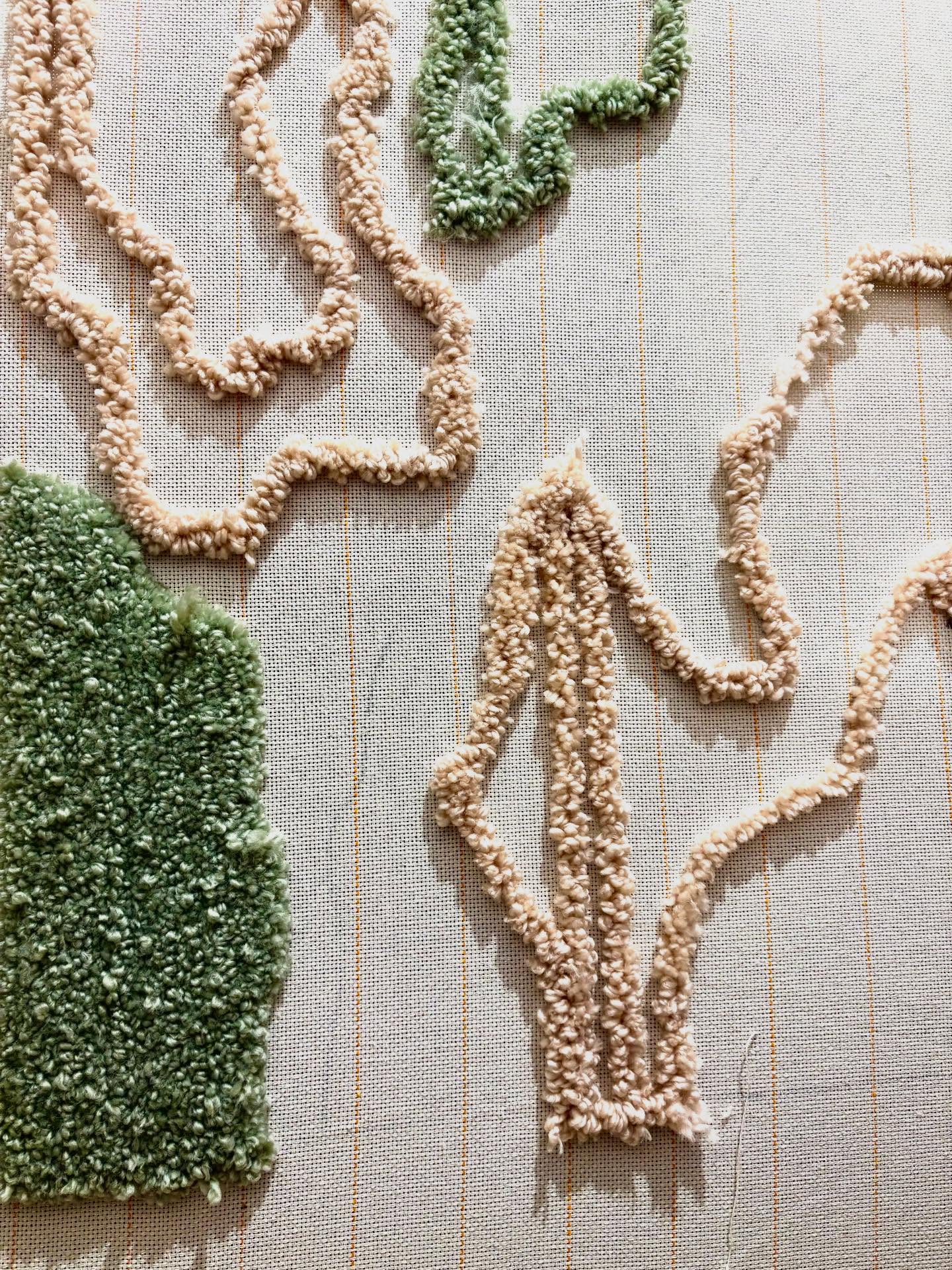 Rug tufting. #textiles #sustainability #rugtufting #sustainabledesign #textiledesign