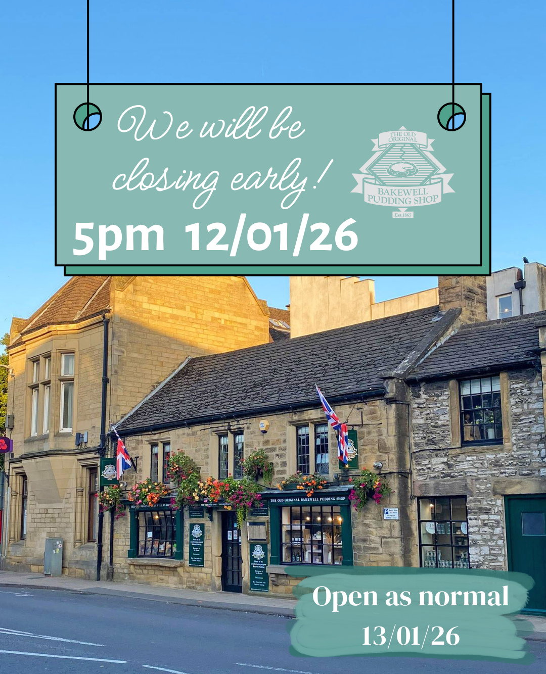 We are closing early at 5pm on Monday the 12th of January to give our staff a well deserved break and rewarding them with a staff party! 🎉😍
We apologise for any inconveniences that may have been caused and we really appreciate your continued support.
We will be open as normal on Tuesday the 13th.
#visitpeakdistrict #peakdistrict #vpdd #uniquedistrict #derbyshirefoodanddrink #supportlocal #food #foodie #derbyshirelifestyle #marketingderby #eastmids #derbyshire #inspiredbythepeakdistrict #freshfood #southyorks #thegoodfoodguide