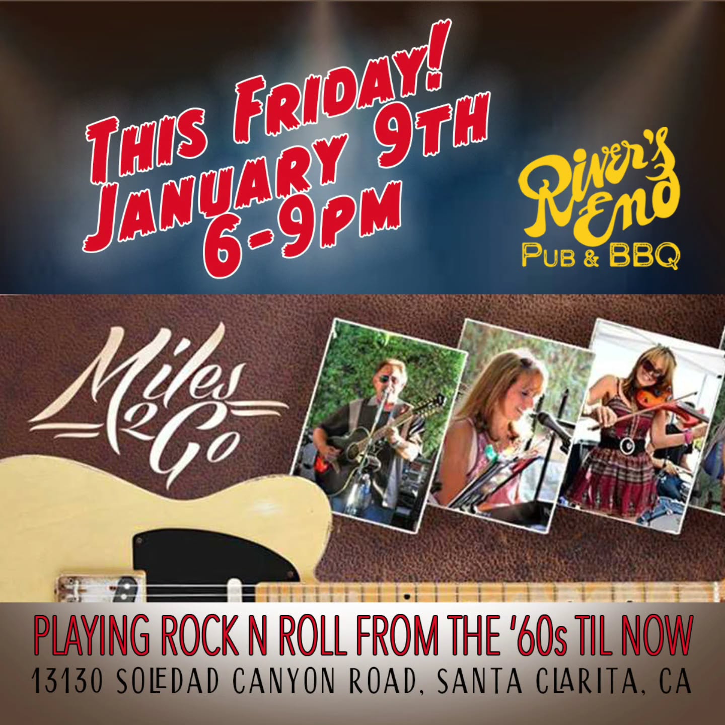Miles 2 Go are a fantastic, relaxed country music trio out of Acton who are superb players and sure to get toes tapping. Come join us at 6pm Friday for dinner, drinks, entertainment, and Pub Vibes!
Featuring Bill (guitar/ vox) and sisters Teri (fiddle) and Francie (keys).