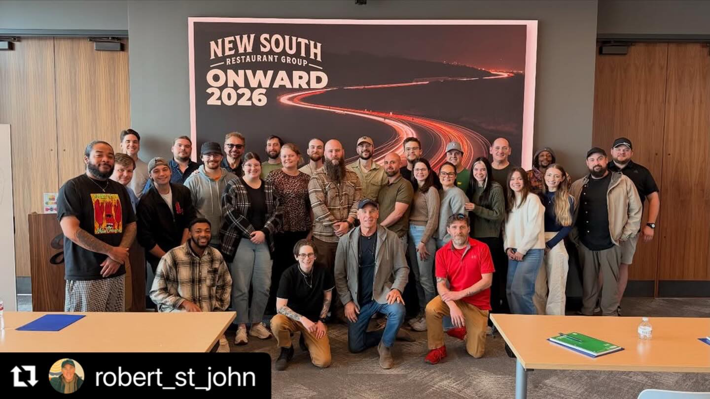 Day Two with the New South Restaurant Group Leadership team done! #Repost @robert_st_john
・・・
New South Restaurant Group Leadership Retreat 2026. Day two we always invite the future leaders of our company. The bench looks great!
Onward.