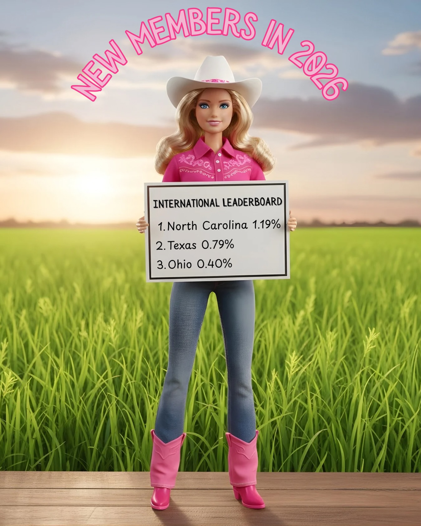 BARBIE! 🤩 It’s a sign! We’re growing already! 💖
San Antonio #3 initiated 2 new sisters last Saturday, and as a result, Texas is #2 for new members in 2026! How awesome is that?! ✨
I know we are only 9 days into the new year, but I am excited and proud to see Texas growing and in the top 3!! Let’s do our best to stay there! 💘
— Mrs. Seymour, Supreme Deputy
#Growth #Sisterhood #Membership