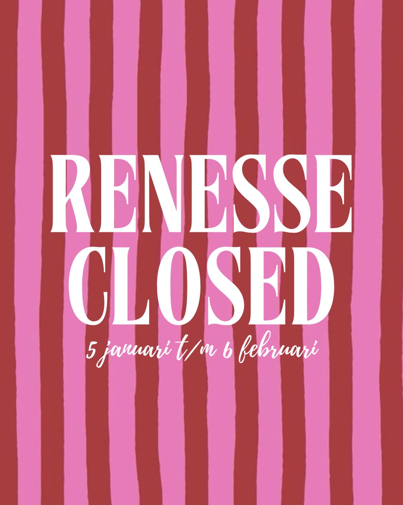 Our boutique in Renesse is going into a little winter sleep ❄️😴🩵
Van 5 Januari t/m 6 Februari is onze boutique in Renesse gesloten! Onze andere boutiques blijven gewoon geopend, dus kom daar gezellig shoppen! 🫶