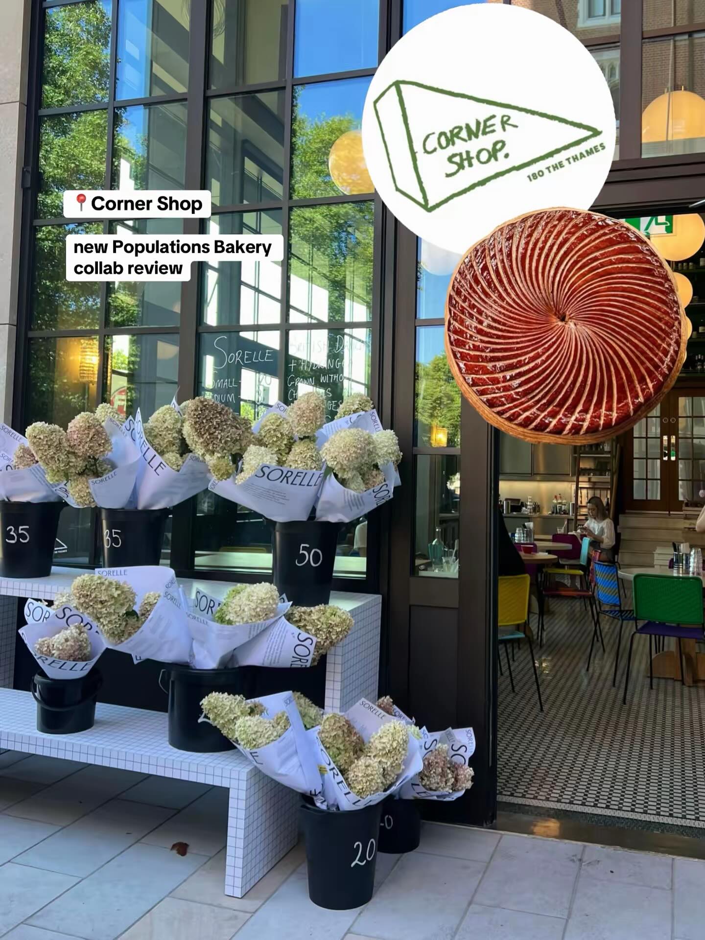 @cornershop180 @populations.bakery
Coolest spot in London, Corner Shop has a new collab with Populations Bakery.
We tried the clementine croissant and were so pleased with it. Incredibly light. Perfect combination of sweet vanilla and zesty clementine, brought together by the crunchy pieces of pastry that mix in when cut in half. Will get more for sure.
They make Galette des Rois for this week only, but was sold out for the day when we arrived!
#londonguide #fyp #londoncafe #foodguide #croissant