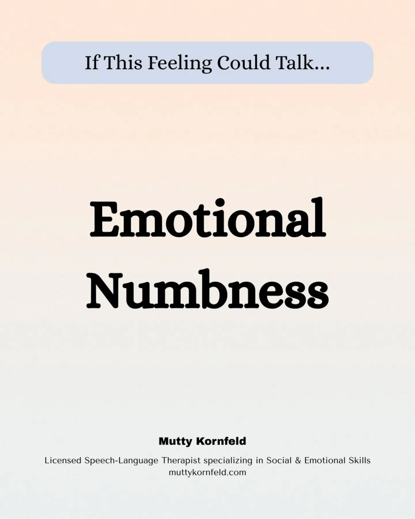 #BehaviorIsCommunication #EmotionalAwareness #EmotionalNumbness
