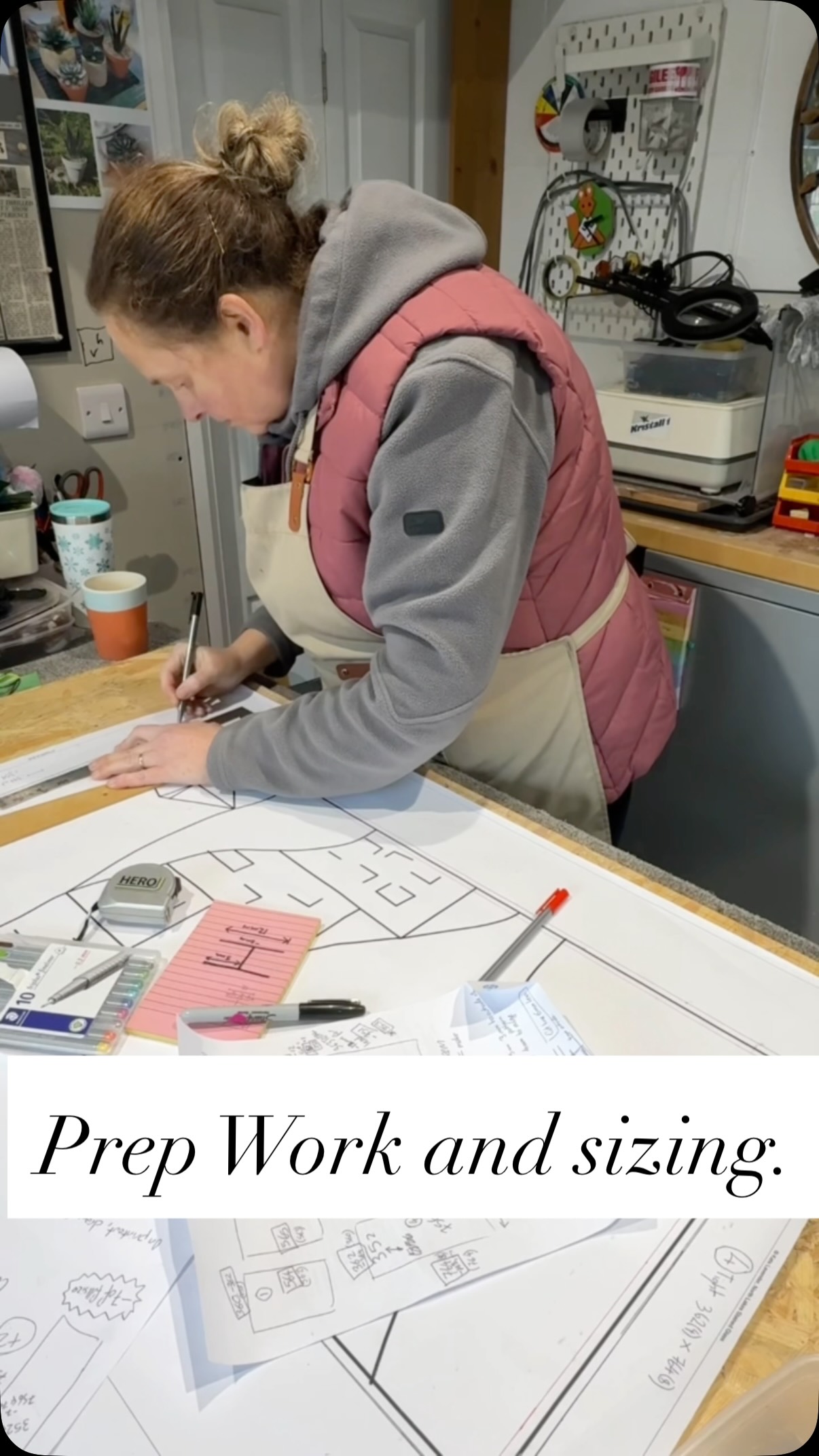 Phase one of the ‘behind-the-scenes’ series working on one of 5 panels for an entrance hallway in Bristol.
Join me as we work through the creation from stater to finish. Today = preparation & measurements.
It is soooooo important to get these aspects spot on from the outset, especially when the panels are fitting in a fixed frame and the pattern needs to flow from pane to pane and align seamlessly! What’s the saying? Measure twice (at least!!), cut once.
I’ll be using 6mm rounded profile lead for the internal pattern, and 12mm flat lead for the borders of each panel.
The measurements I asked the client to provide were the exact widths and heights at 3 separate points within each panel gap up to the frame without any beading. This means I can tell how square the frame is, but also give me what we call the ‘tight’ fit….
from there, I need to take a few extra mm off the smallest measurements on each of the edges to give the panels some wiggle room, and then adjust that even further to allow for the external flange of the lead (see the post-it note demo in the video!). Only then do I know exactly how big I need to cut each piece of glass, and the real fun can begin!!!
The lines I’ve added and will be working off on my ‘cartoon’ are the outside thin black line (showing the outer edge of the window and where the outside edge of the lead should sit), and the thicker black lines (where I need to actually cut my glass up to).
The inside red lines show how much the ‘face’ of the lead will overlap the glass - always good to know if you are painting too, or you want to check if you should use a thinner lead in some areas of detail, so as to not block out too much light!).
Time to attach the cartoon to the layout board using two lengths of batons to provide perfectly straight edges to use as reference for the lead, and get cutting some of that beautiful glass I selected earlier in the week!
See you for the next instalment in the next few days, and more hints and tips along the way!
#stainedglass #bespokeart #stainedglassdesign #leadedwindow #interiordesign #artoflight #bristol #AvonGorge #Suspensionbridge #hotairballoons #stainedglassartist #behindthescenes
