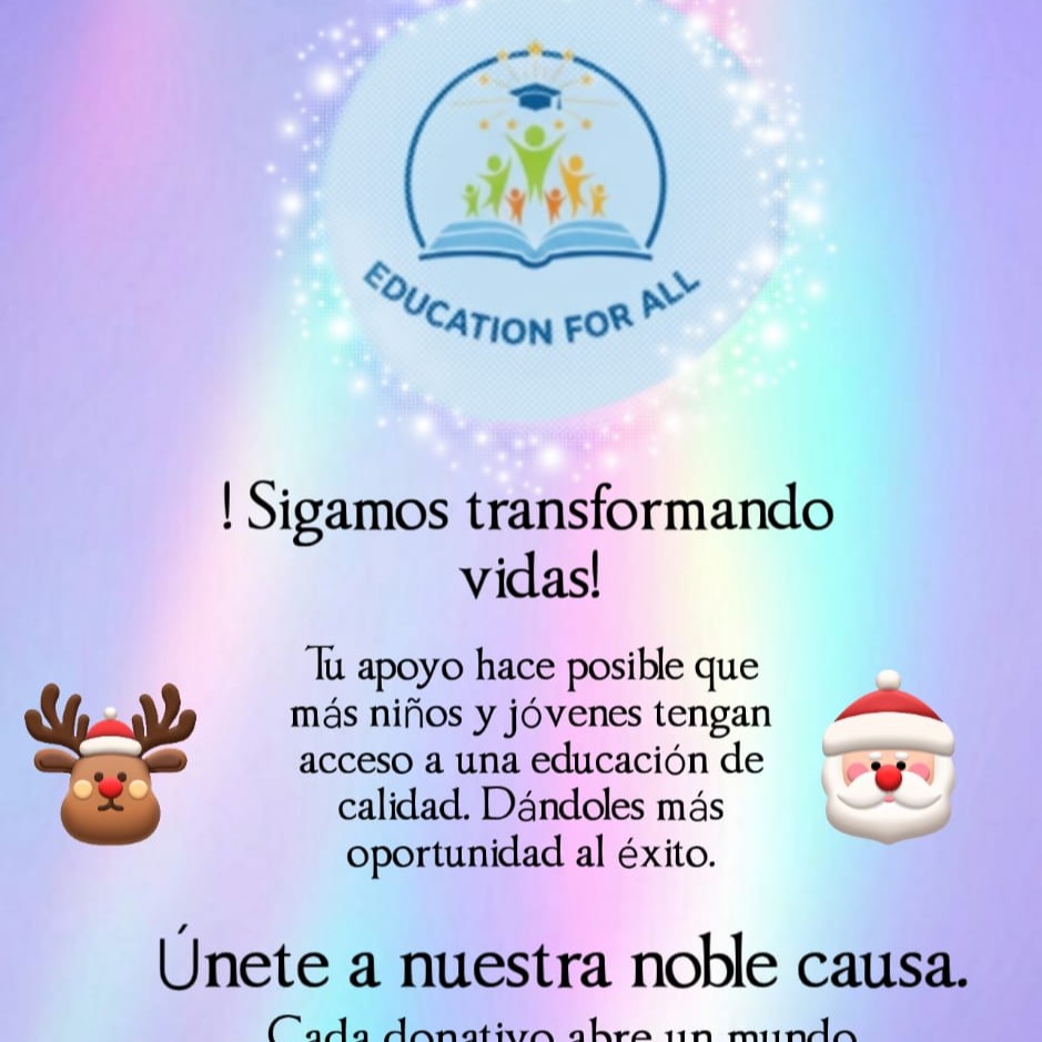 En Educate.forall, creemos que el código postal de un niño no debería definir su destino. Hoy, miles de pequeños sueñan con ser ingenieros, artistas o doctores, pero les falta lo más básico: acceso a una educación de calidad.
Tu donación no es solo dinero; es un cuaderno abierto, una mochila llena de ilusiones y la puerta a un mundo de oportunidades.😊