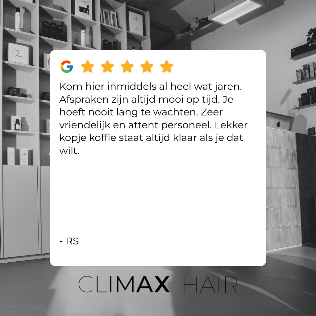We zijn zo trots op onze Climax Hair community. Dit soort gedeelde ervaringen zijn wat ons team blijft motiveren en scherpt houdt. 😊
Deel nu ook je ervaring met ons!