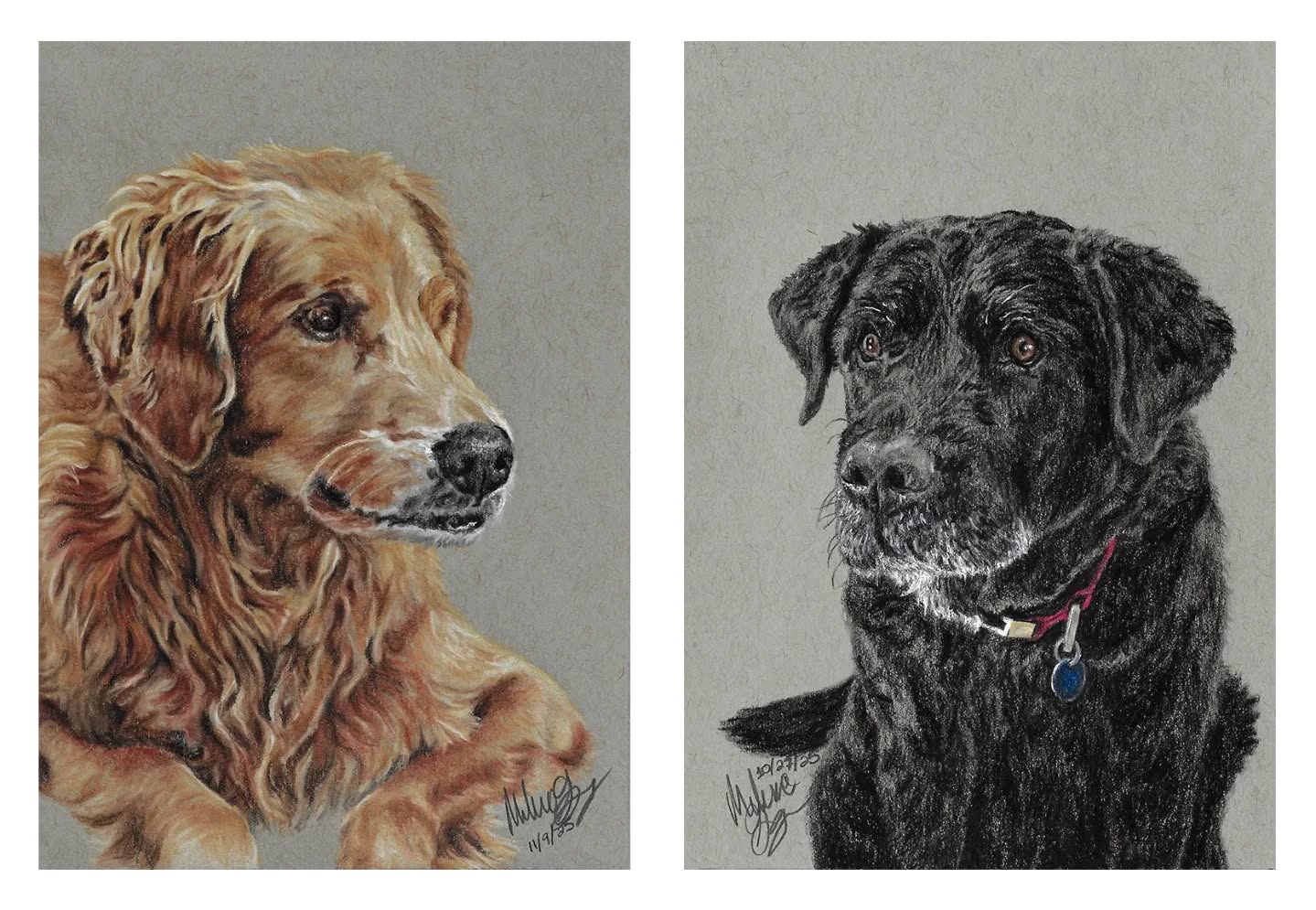 With the holidays over, I can share the drawings I was commissioned to create, each were given as gifts!
#artist #drawings #petportraits