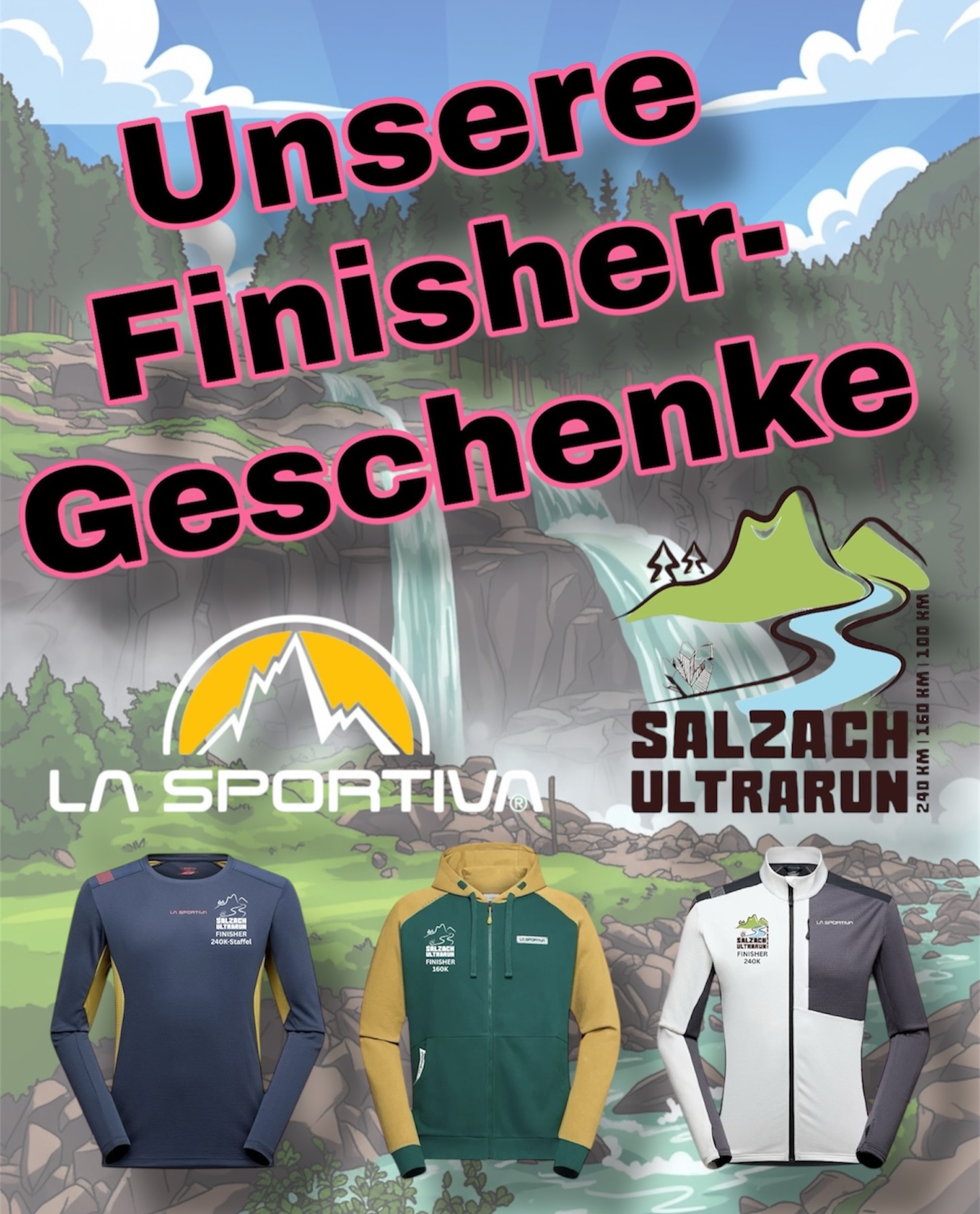 🏁 FINISHER = BELONHUNG! 🏁
Beim Salzach Ultra Run wartet nicht nur die Strecke auf euch – sondern auch richtig starke Finisher-Geschenke 💪🔥
🎽 Für ALLE Starter:
➡️ La Sportiva T-Shirt
🏔 240 km Ultra
🧥 La Sportiva Jacke
🔩 Gürtelschnalle
🏅 Finisher-Medaille
🏔 160 km Ultra
👕 La Sportiva Hoodie
🔩 Gürtelschnalle
🏅 Finisher-Medaille
🏔 100 km Ultra & Staffel
👕 La Sportiva Longsleeve
🏅 Finisher-Medaille
Egal welche Distanz – du wirst belohnt 🙌
Jetzt anmelden, Startplatz sichern und Teil des Salzach Ultra Runs werden! 🚀
👉 Anmeldung läuft – Link in Bio!
#salzachultrarun #lasportiva #run #running #ultrarunners