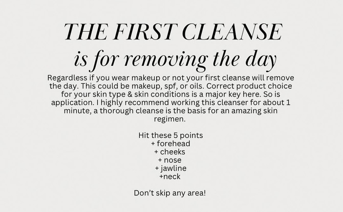 Double cleanse in the evening for clear, calm skin🫧✨