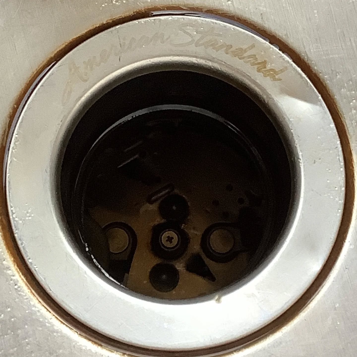 It's time for the defect of the day!! Woot!!
Imagine going to your kitchen sink and turning on the garbage disposal... And having the contents in the bottom of your sink being sprayed into your face. That's what happens when the splash guard is missing from your garbage disposal like this one. The splash guard is that little black rubber piece that obscures your view of the garbage disposal when you drop something important down there like a piece of jewelry, or some random piece from a kitchen tool.
The recommendation here is further evaluation by handy person who should be able to install a replacement.
I hope you enjoyed today's defect of the day!