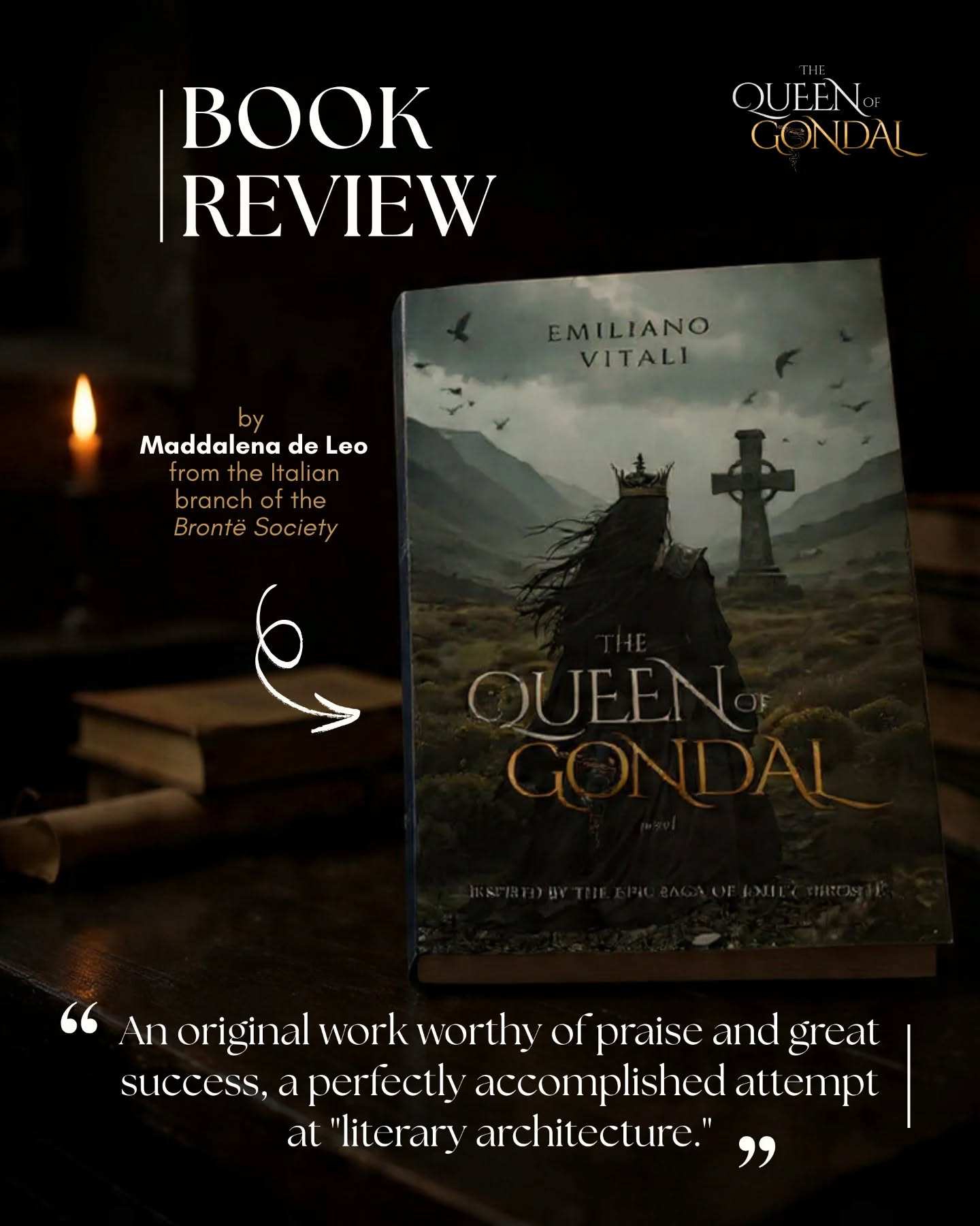 ✨ Thrilled to share the first official review of The Queen of Gondal, written by Professor Maddalena De Leo from the Italian branch of the Brontë Society. Read it now on BronteBlog: bronteblog.blogspot.com/2026/01/la-regina-di-gondal-review.html
#EmilyBronte #DarkRomance #GothicFantasy #WutheringHeights #bookstagram