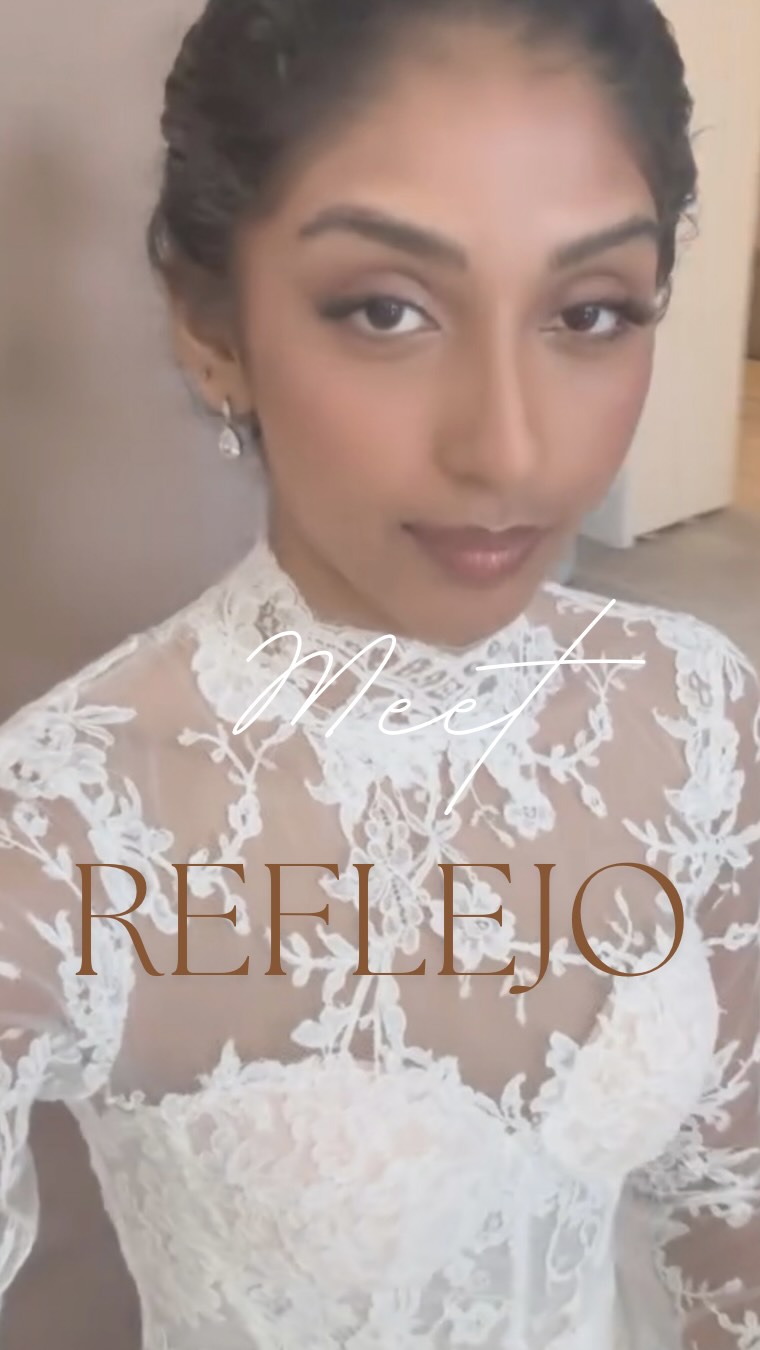 The wait is over…
Meet ‘Reflejo’ The dress of dreams!
We had the pleasure of styling our ‘Reflejo’ gown on the beautiful @hridayaruparel
On trend and dripping in ROMANCE
High neck fitted wedding dress in French lace with corset structure. Bi-elastic crepe skirt, high neckline, long sleeves, closed back with button detail.
BOOK TO TRY REFLEJO IN OUR BOUTIQUE
.
Hair & Makeup @helensilverbridalmakeup
Model @hridayaruparel
Studio @storme_hmua_education
Dresses @mayandgracebridal by @rosa_clara
.
#Bridal2026 #ModernBride #ContemporaryBridal #mayandgracebridal #BridalElegance
