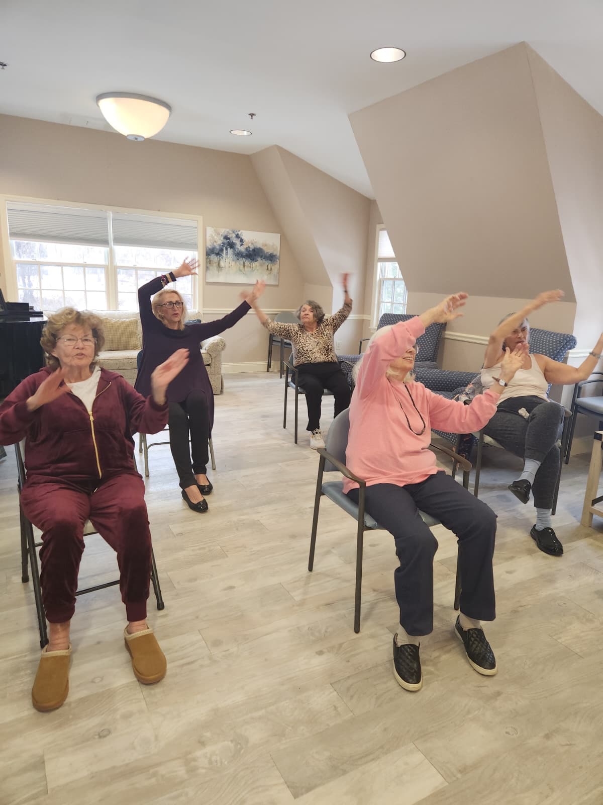 Keeping bodies moving, spirits lifted, and smiles wide at @parsonagecottagegrct
From chair dancing to stretch-and-sway sessions, our residents prove every day that staying active is about more than fitness - it’s about joy, connection, and showing up for each other. Movement looks different for everyone, but the energy in this room is always the same: positive, playful, and full of life.
Here’s to strong arms, flexible spirits, and communities that keep us young at heart.
#ParsonageCottage #ActiveAging #SeniorLivingCommunity #MoveMoreLiveMore #AgingWithJoy