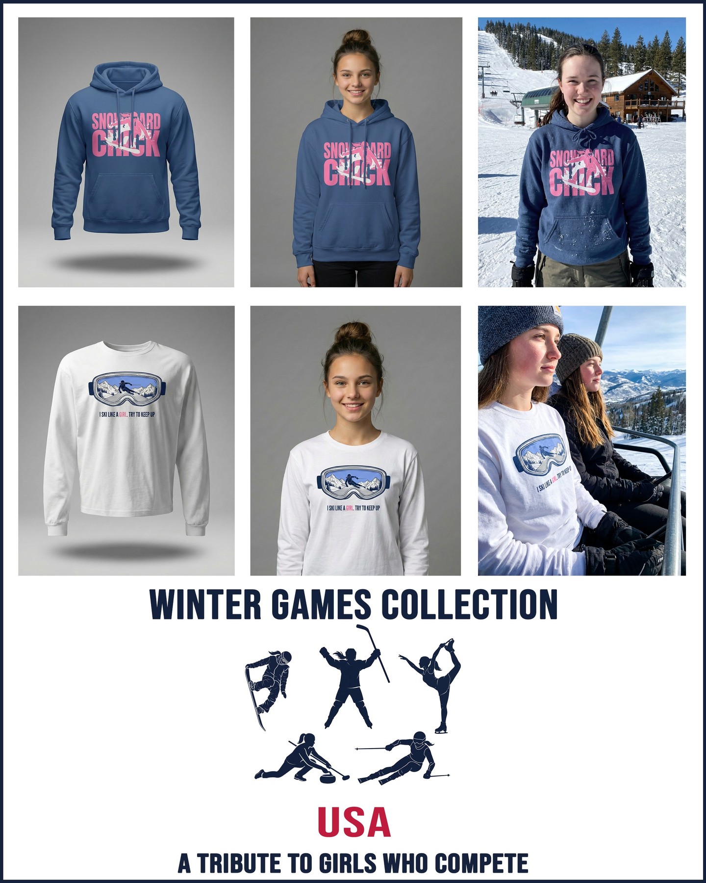 .
The Winter Games Collection is here.
Before the world was watching, she was already there.
A tribute to girls who train in the cold, the early mornings, the long seasons, and the moments that never make the highlight reel.
This collection honors winter athletes who show up, train hard, and play from the heart.
❄️🏒⛷️⛸️🥌
Built for winter. Worn proud.
#WinterGamesCollection #SportingChick #GirlsWhoCompete #PlayFromTheHeart