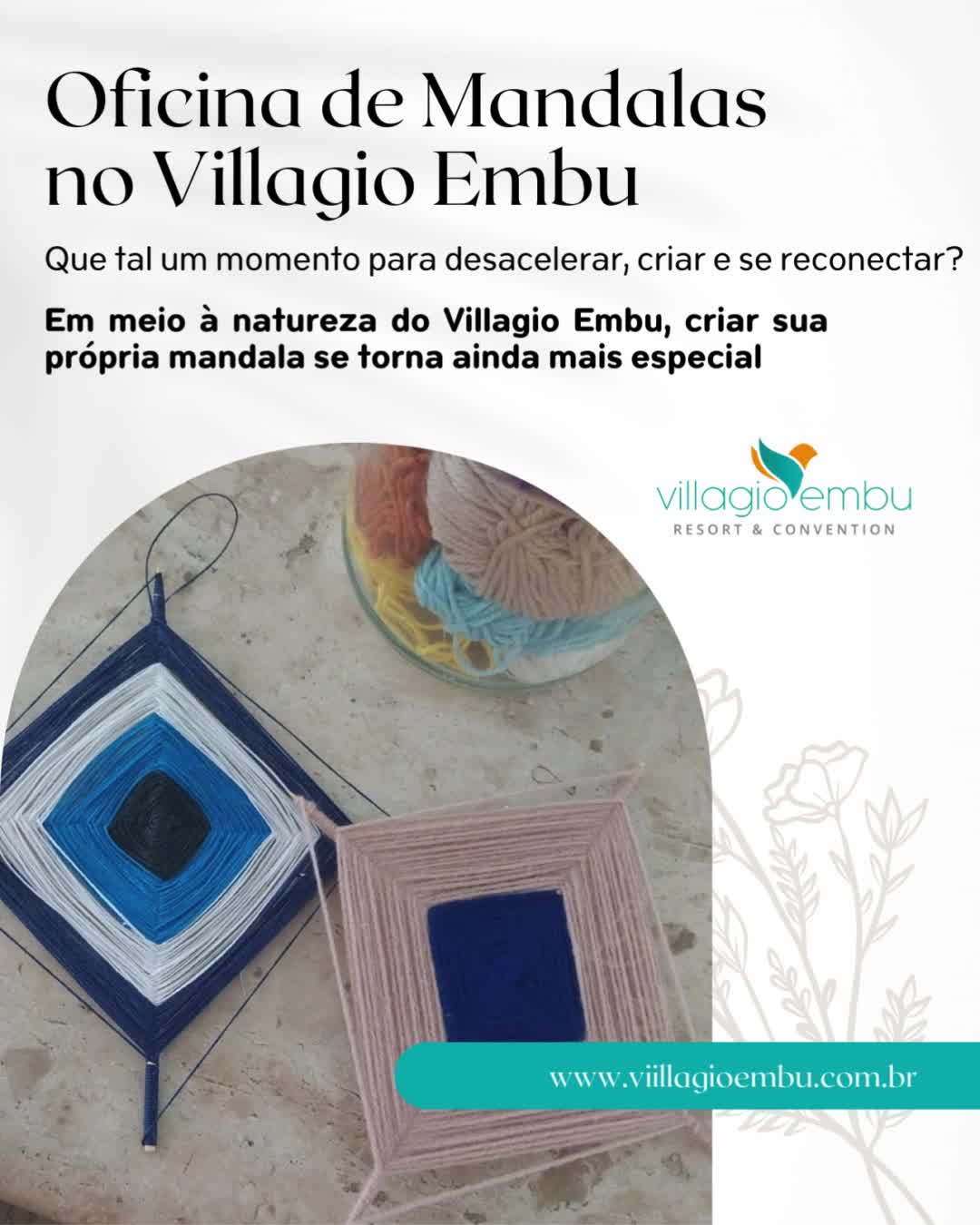 🎨✨ Oficina de Mandalas no Villagio Embu ✨🎨
Que tal um momento para desacelerar, criar e se reconectar?
Na nossa Oficina de Mandalas, os hóspedes são convidados a vivenciar uma experiência de arte e autoconhecimento, onde cada traço se transforma em presença, calma e expressão pessoal.
🌿 Benefícios da Oficina de Mandalas:
🧘♀️ Promove relaxamento e redução do estresse
🎨 Estimula a criatividade e a expressão emocional
🧠 Auxilia no foco, na concentração e na atenção plena
💛 Fortalece o autoconhecimento e o bem-estar
👨👩👧👦 Atividade leve, terapêutica e para todas as idades
Em meio à natureza do Villagio Embu, criar sua própria mandala se torna ainda mais especial — um verdadeiro convite para cuidar da mente, do coração e do momento presente.
✨ Venha viver essa experiência com a gente!
👉 Ainda dá tempo de fazer sua reserva!
#VillagioEmbu #ExperiênciaVillagio #OficinaDeMandalas #BemEstar #Autoconhecimento #Conexão #Natureza #LazerComPropósito #MomentosQueMarcam #HotelFazenda #FimDeSemanaPerfeito