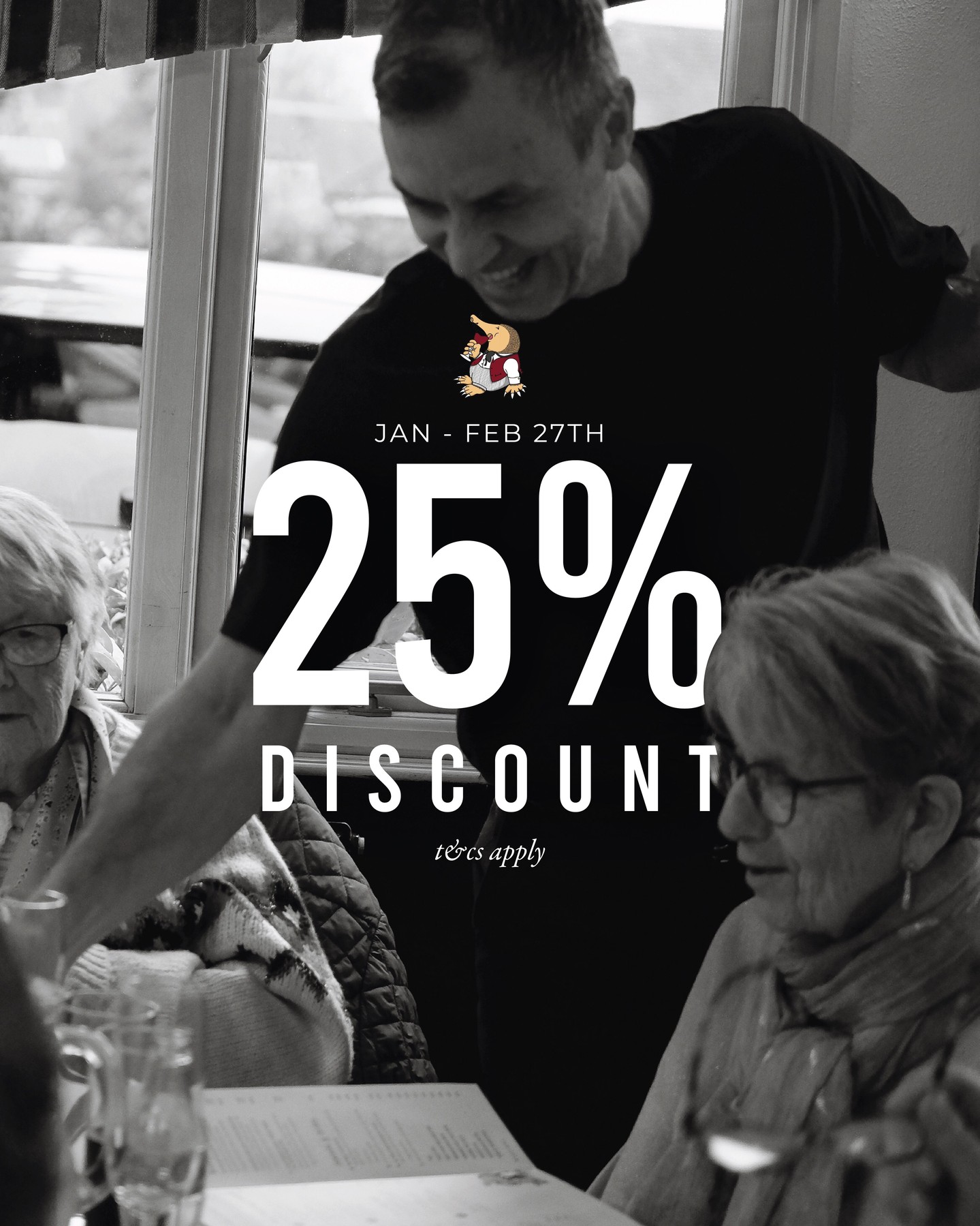 The festive rush may be over, but that doesn't mean the good times have to stop. This January, we're treating you to 25% off mains, on Monday to Friday from January through to 27th February. And the best part? You can use this voucher as many times as you'd like 🤩
Claim your voucher by clicking the link in our bio, and filling out the form to receive your exclusive 25% discount code via email. Terms and conditions apply, so please make sure you read through these before hand.
We can't wait to welcome you all! 🥂
#januarydiscounts #thegrumpymole #surreypub #discounts #gift #25off