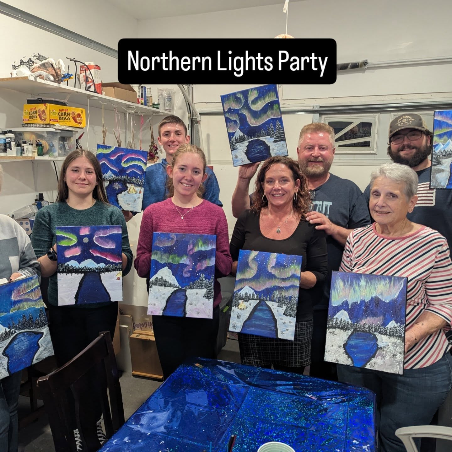 We painted the Northern Lights! 💚💜💙
This group wanted a custom painting to celebrate a recent Iceland adventure — so we turned auroras into art ✨
I love helping people create, relax, laugh, and leave with something they’re proud of 🎨
#PaintCreateConnect #PaintNight #CreateAndConnect