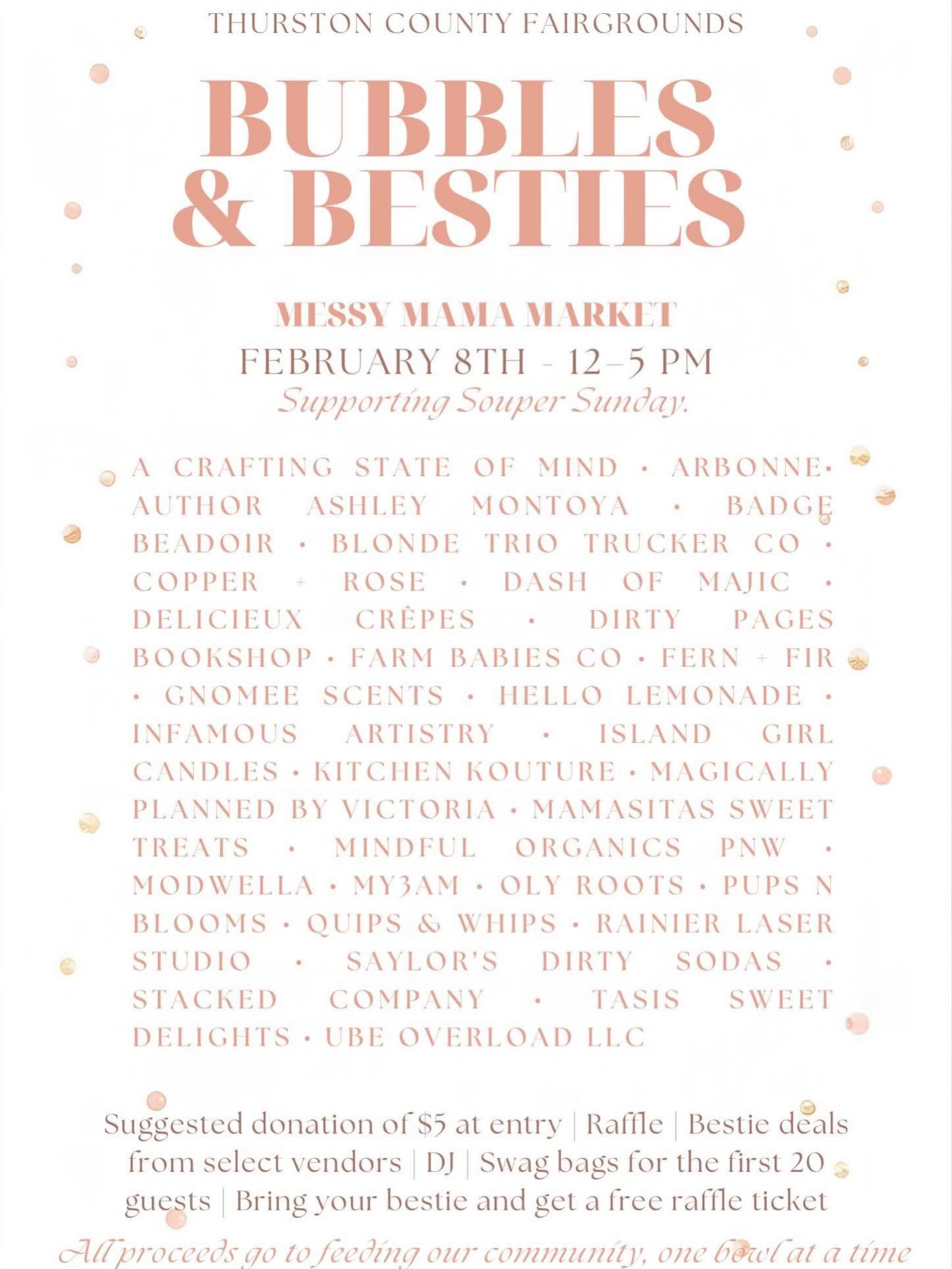 Some of the vendors you can visit at our next market.
I’ll have some fun candles for you, your bestie, or your Valentine! Plus, be one of the first 20 and get a little Volcano Glow candle along with lots of other goodies!!
February 8, 12-5
Thurston County Fairgrounds