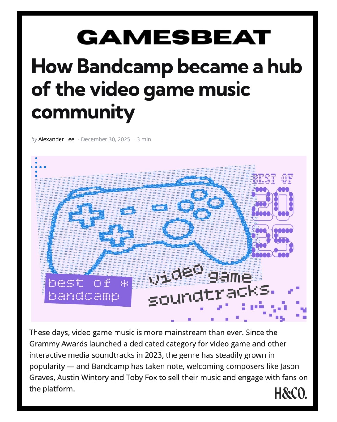 Video game music isn’t niche anymore... it’s a movement, and one thriving on @bandcamp 🎮🎶 Check out the latest from GamesBeat to hear from award-winning composers and Bandcamp Daily's own Zoe Camp on how Bandcamp has become a true hub for the video game music community, empowering composers, labels, and fans through discovery, ownership, and direct support.