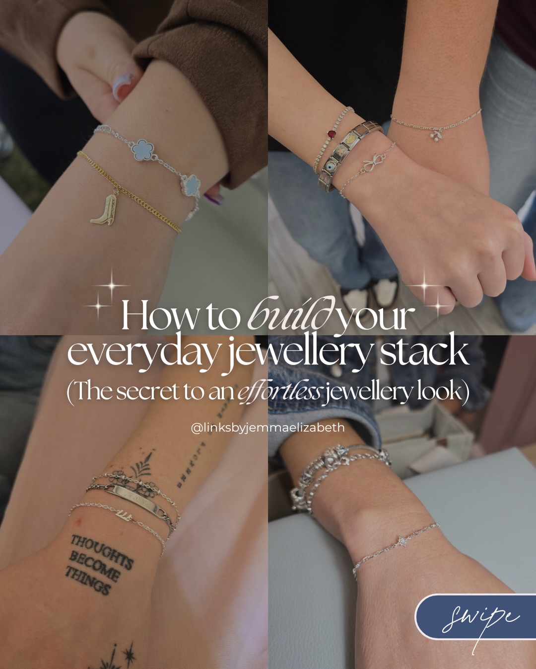 The easiest way to elevate ANY outfit is with a jewellery stack that just works✨
Something welded around your wrist that you can rely on every single day, to make you feel good and to showcase your personality...
A simple base, one standout layer, everyday essentials you can rely on again and again.
Once you’ve got your stack, getting dressed becomes effortless🔗
What would you pick? Our pearl cherries or dainty bow?🍒🎀
Tap the link in bio to book your 2026 Links appointment | Based at @jemmaelizabethbeauty