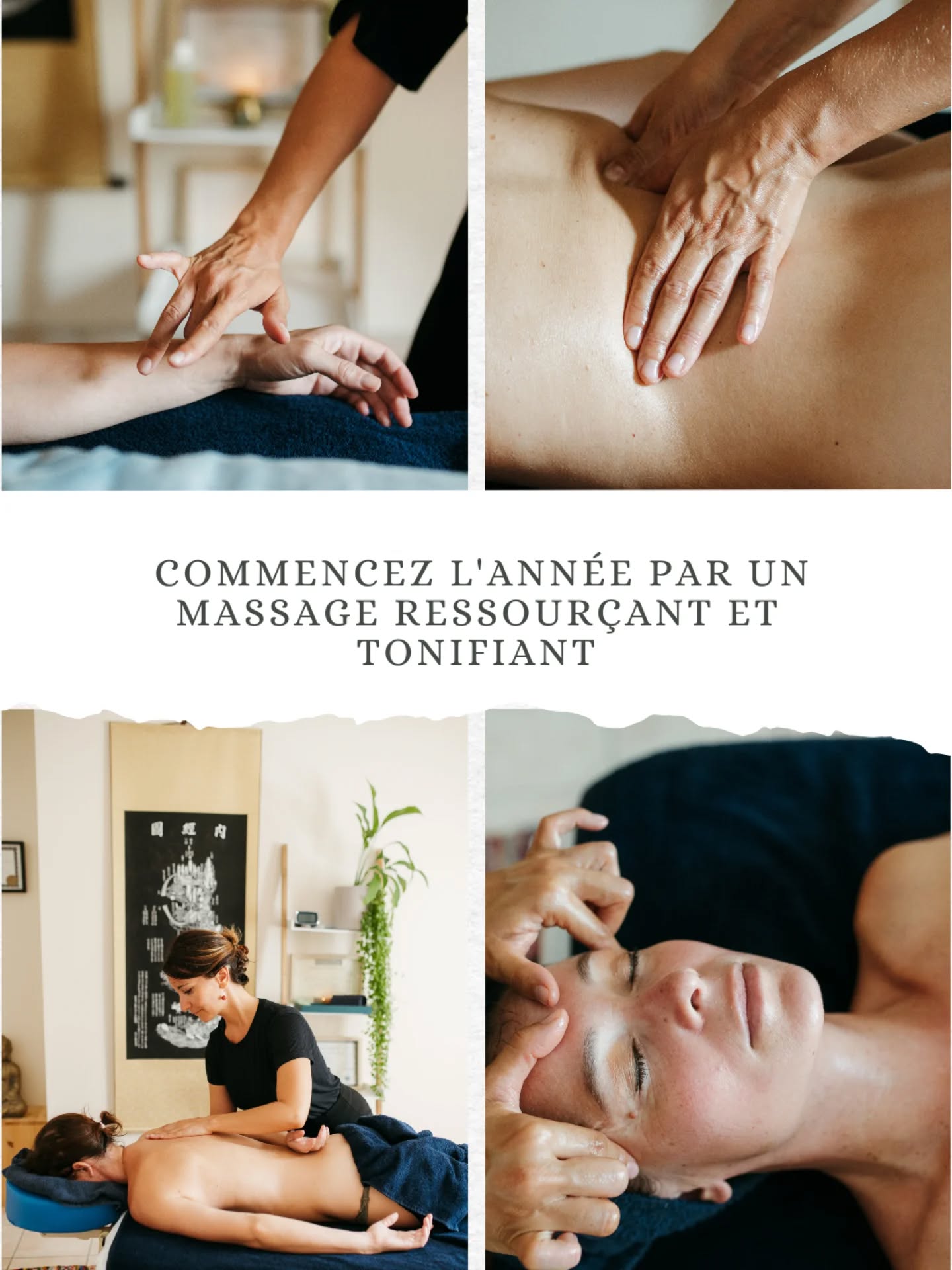 Réveil du corps
Commencez l’année en douceur ✨
Le soin débute par des points d’acupression ciblés selon vos besoins, se poursuit par des étirements et mobilisations pour relancer la circulation du sang et de la lymphe, puis se termine par un massage personnalisé, aux manœuvres relaxantes ou tonifiantes selon ce que votre corps demande.
Un massage qui libère les tensions et permet à l’énergie de circuler harmonieusement dans tout le corps.
Un véritable temps de rééquilibrage pour retrouver vitalité, ancrage et légèreté.
🕊️ Séances de 1h ou 1h30
📩 Réservation en message privé ou sur https://au-creux-des-sens.reservio.com/booking
aucreuxdessens.fr
#aucreuxdessens #saintpaultroischateaux #massage #relaxation #acupression